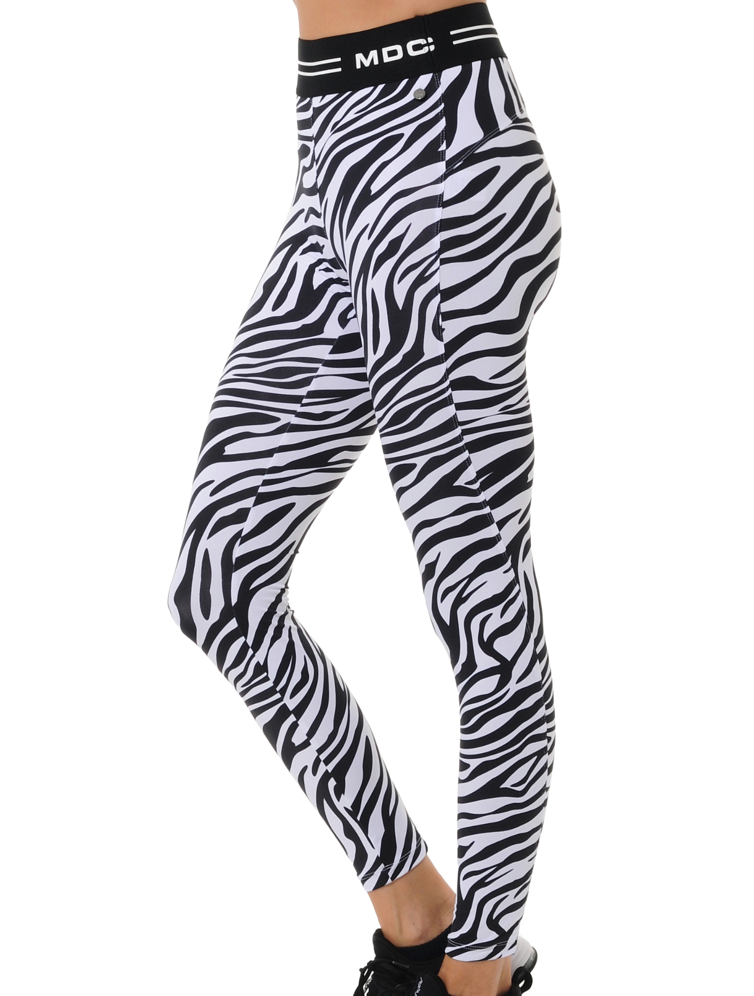 Zebra Print Tights black/white