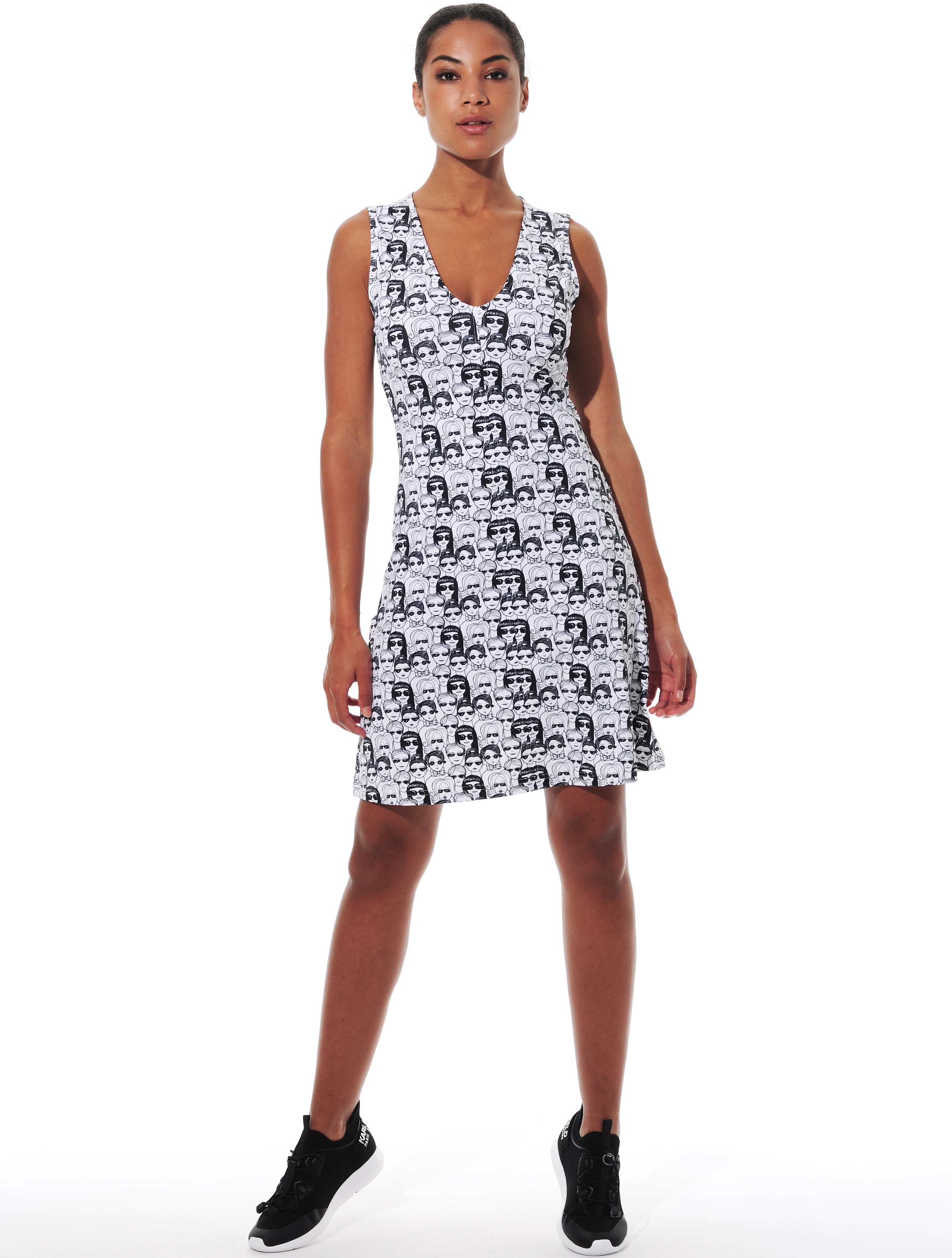 Sunglasses print dress black/white 