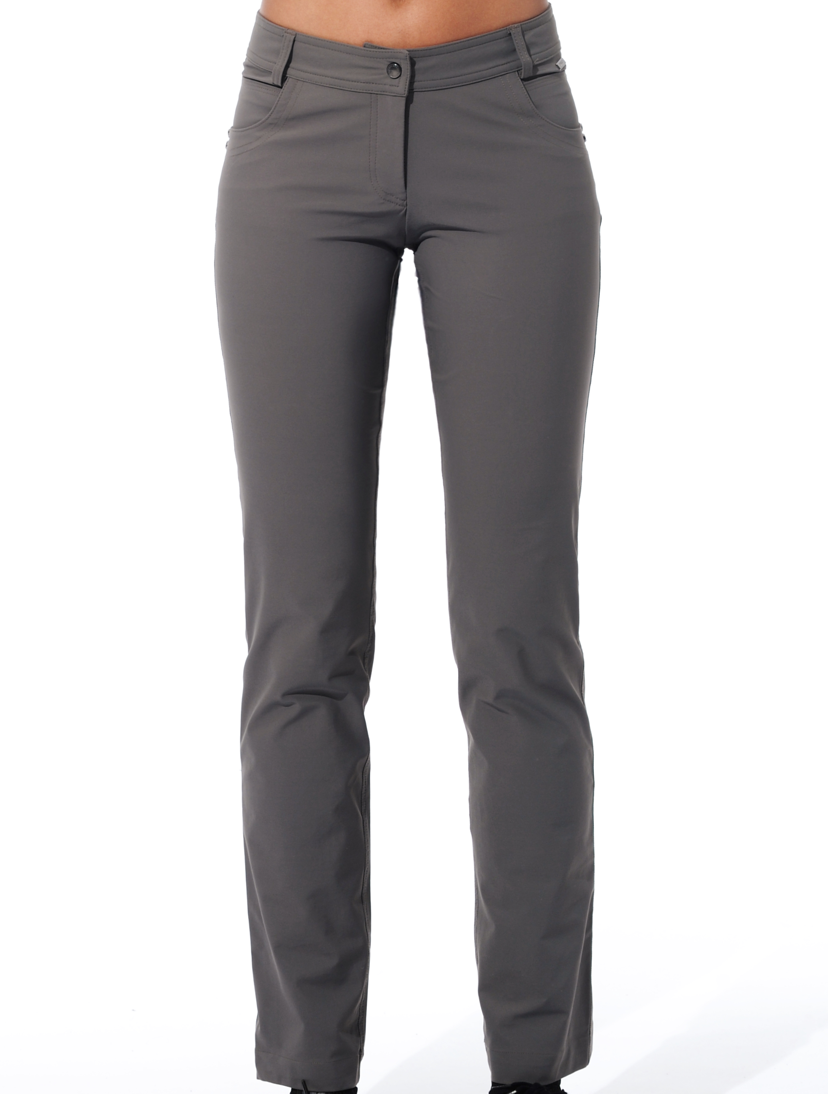 4way stretch straight cut pants steel 