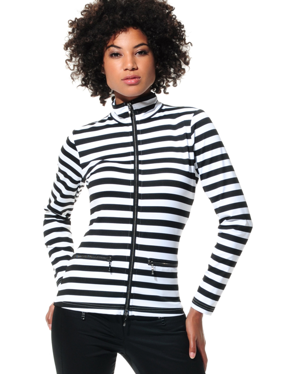 Meryl Stripe Jacket black/white