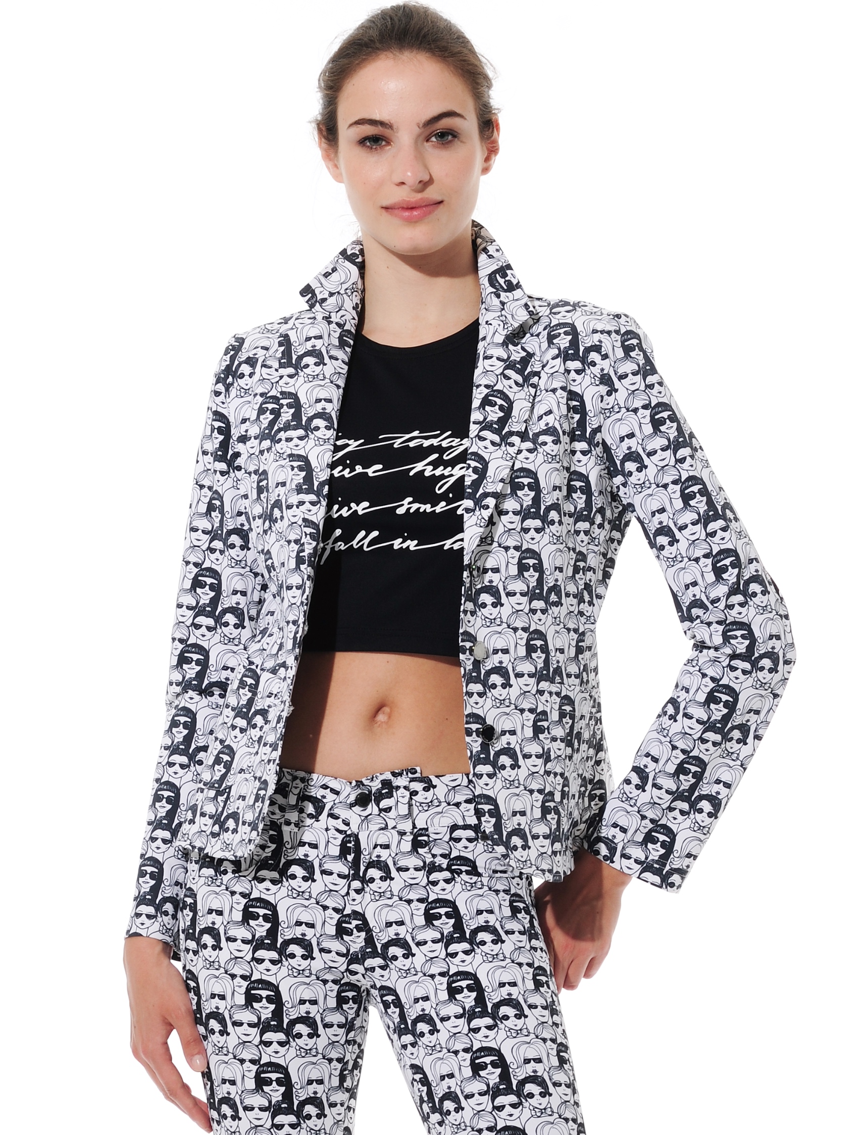 Sunglasses print blazer black/white 