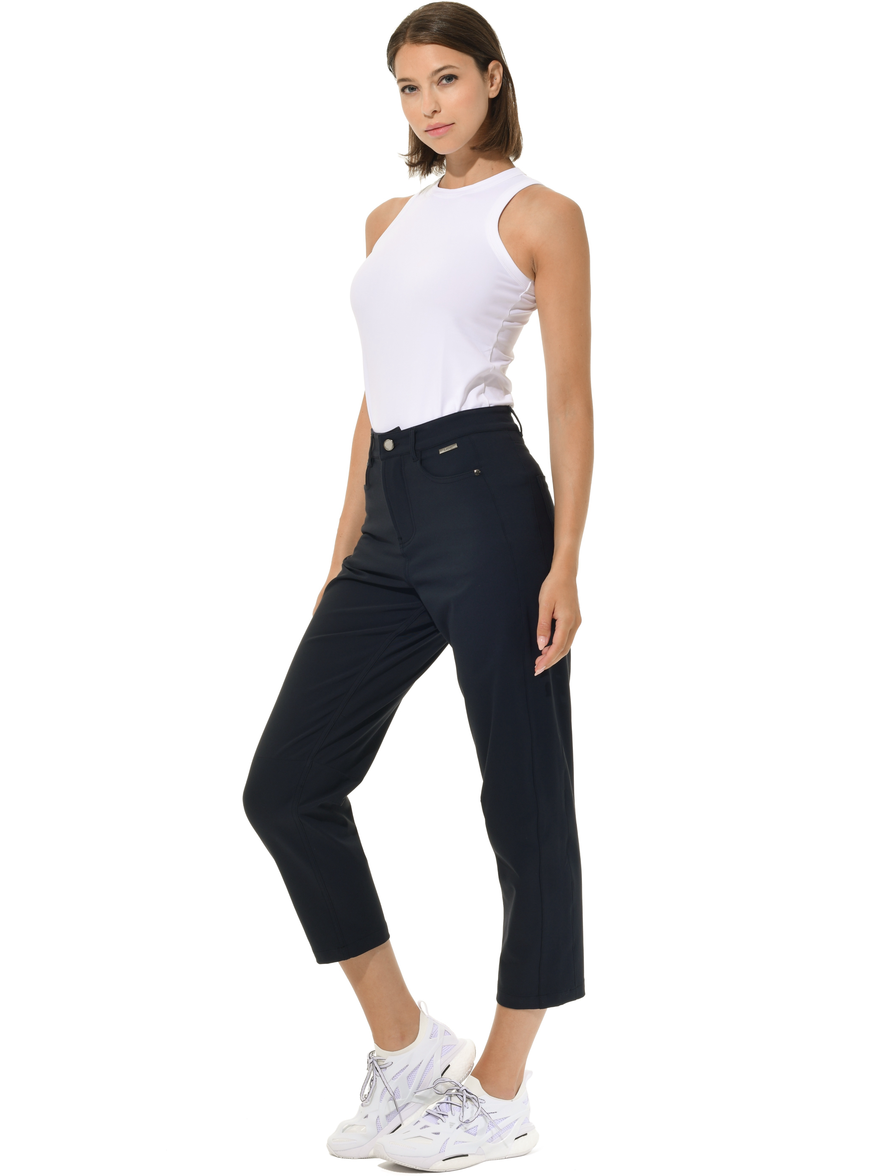 Bi-Stretch Gabardine Barrel Pants night blue