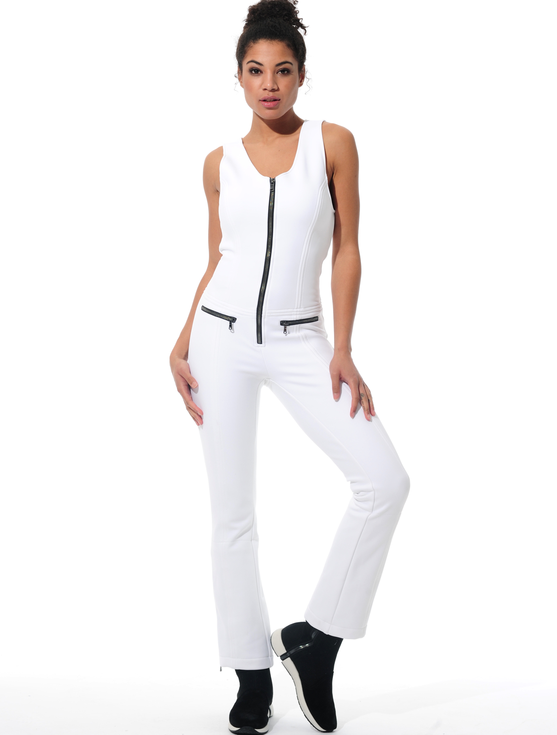 4way Stretch Ski Jumpsuit white