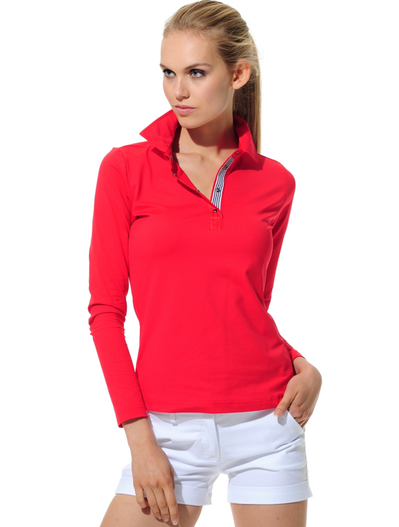 Jersey Golf Poloshirt red