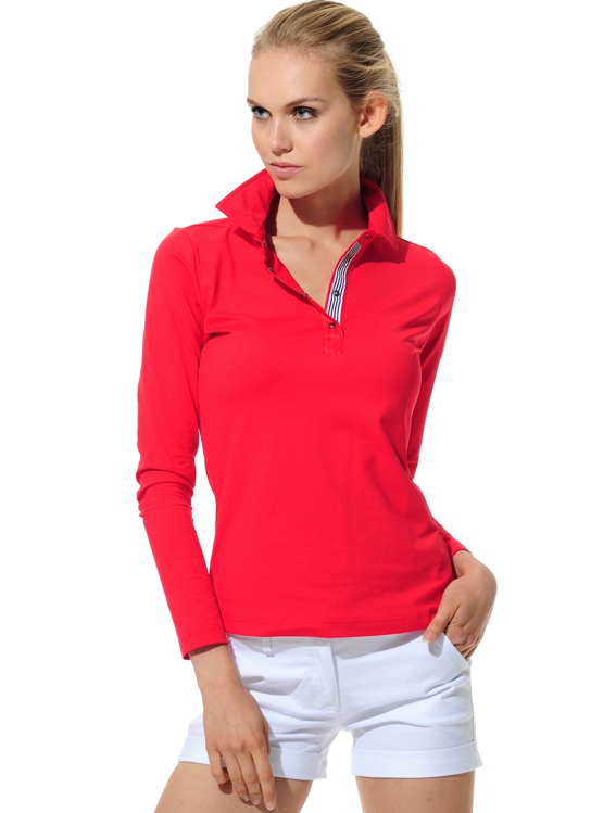 Jersey golf polo shirt red 