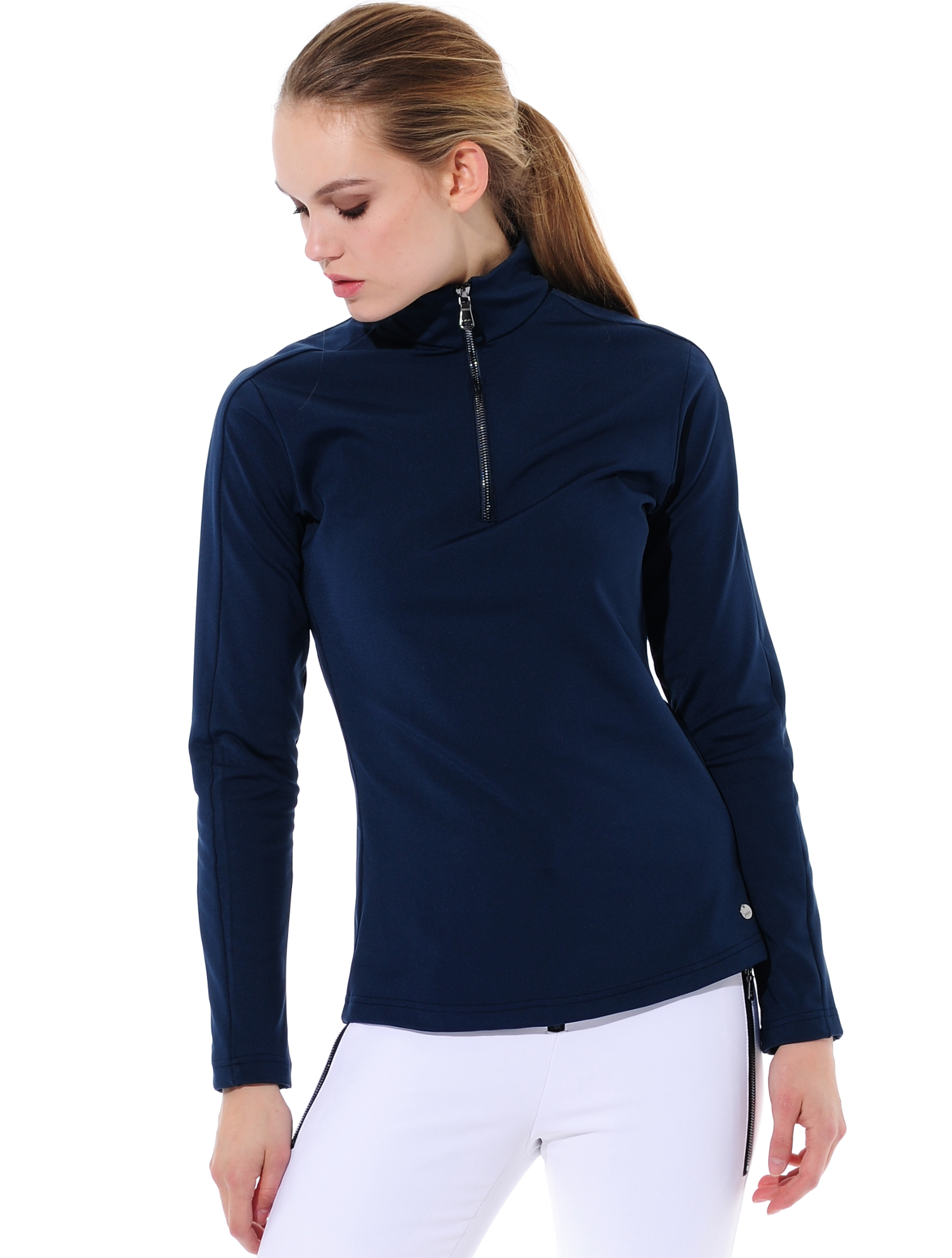 Softex zip longsleeve navy 