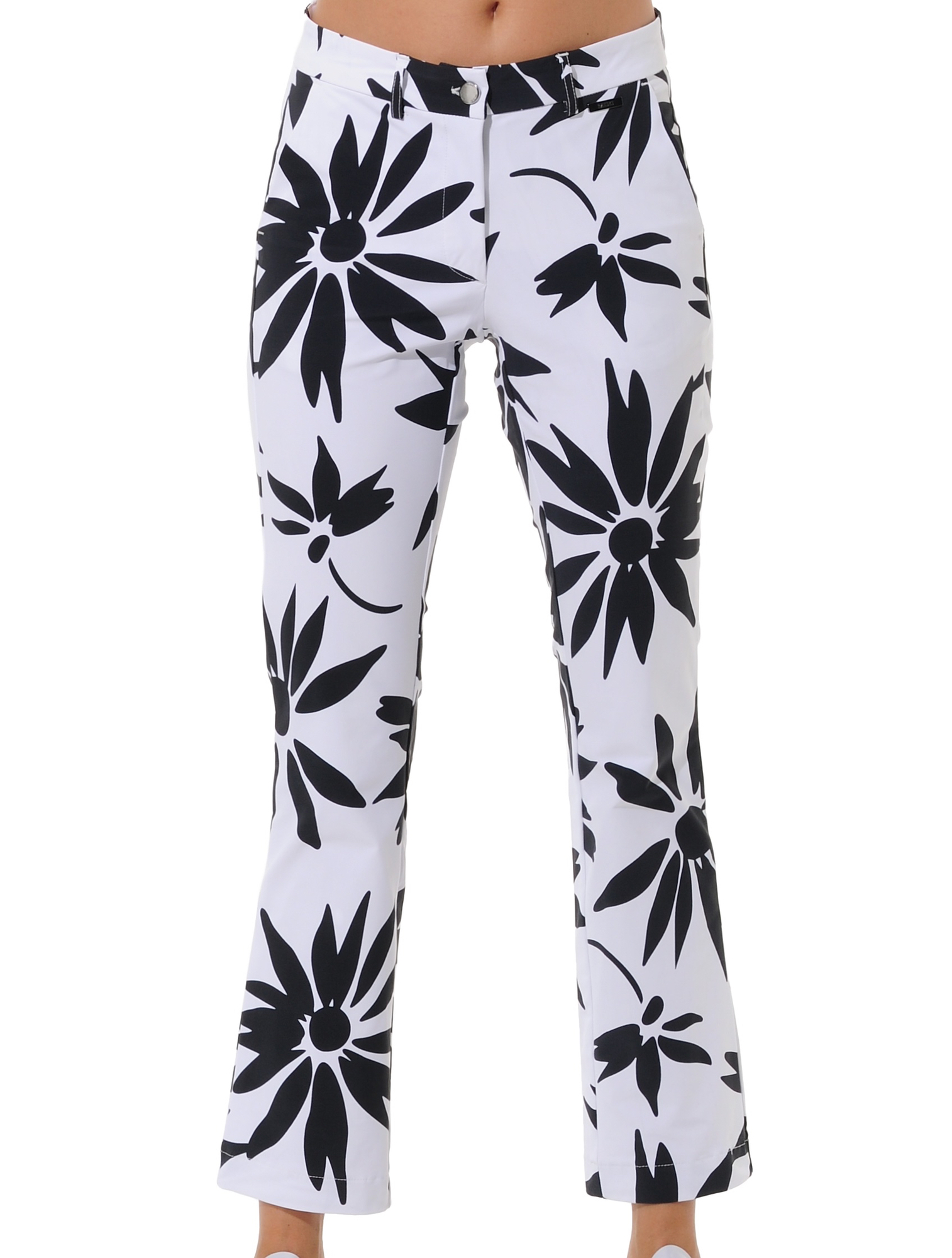 Daisies Print Chinos black/white