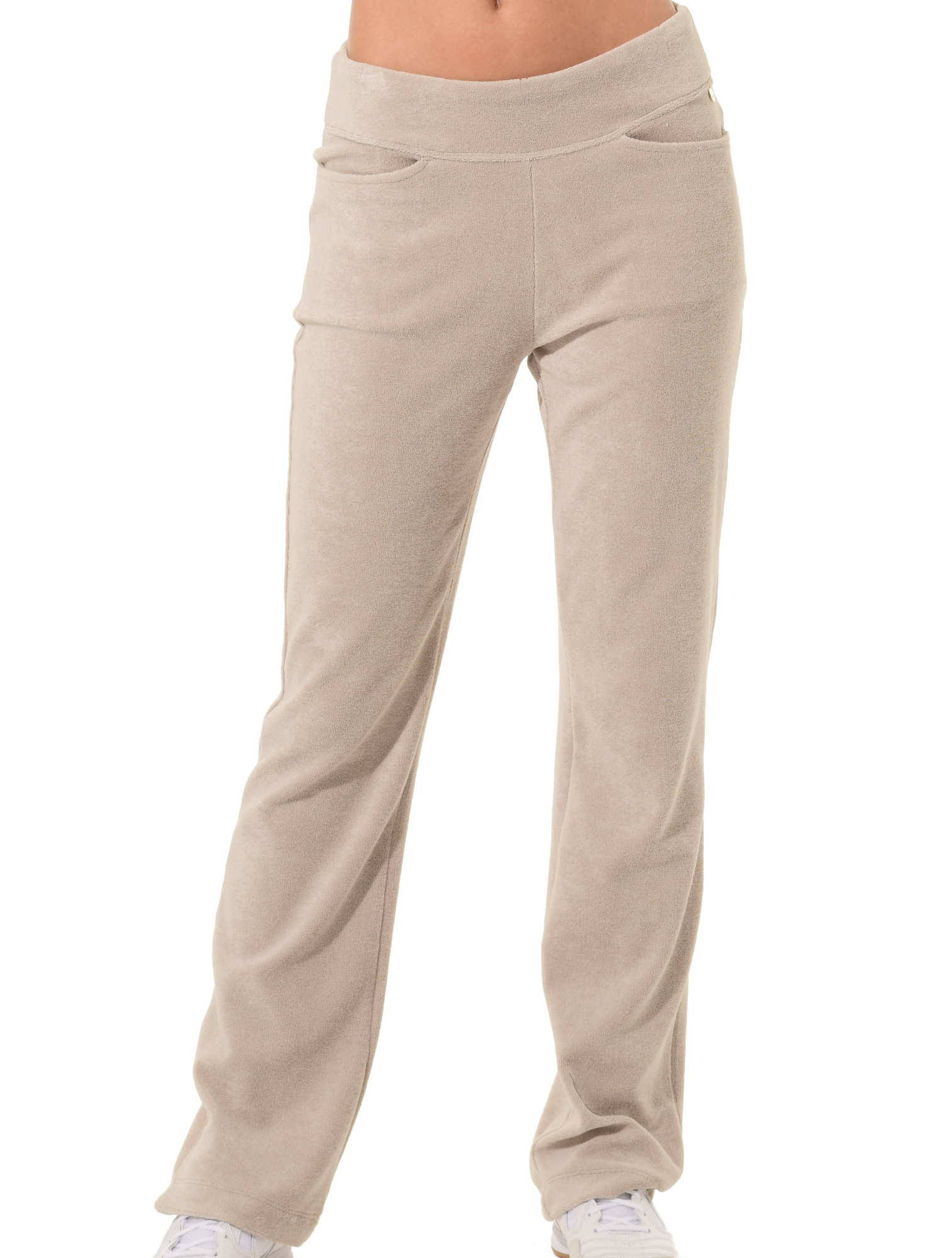 Terry Straight Leg Leisure Pants light taupe