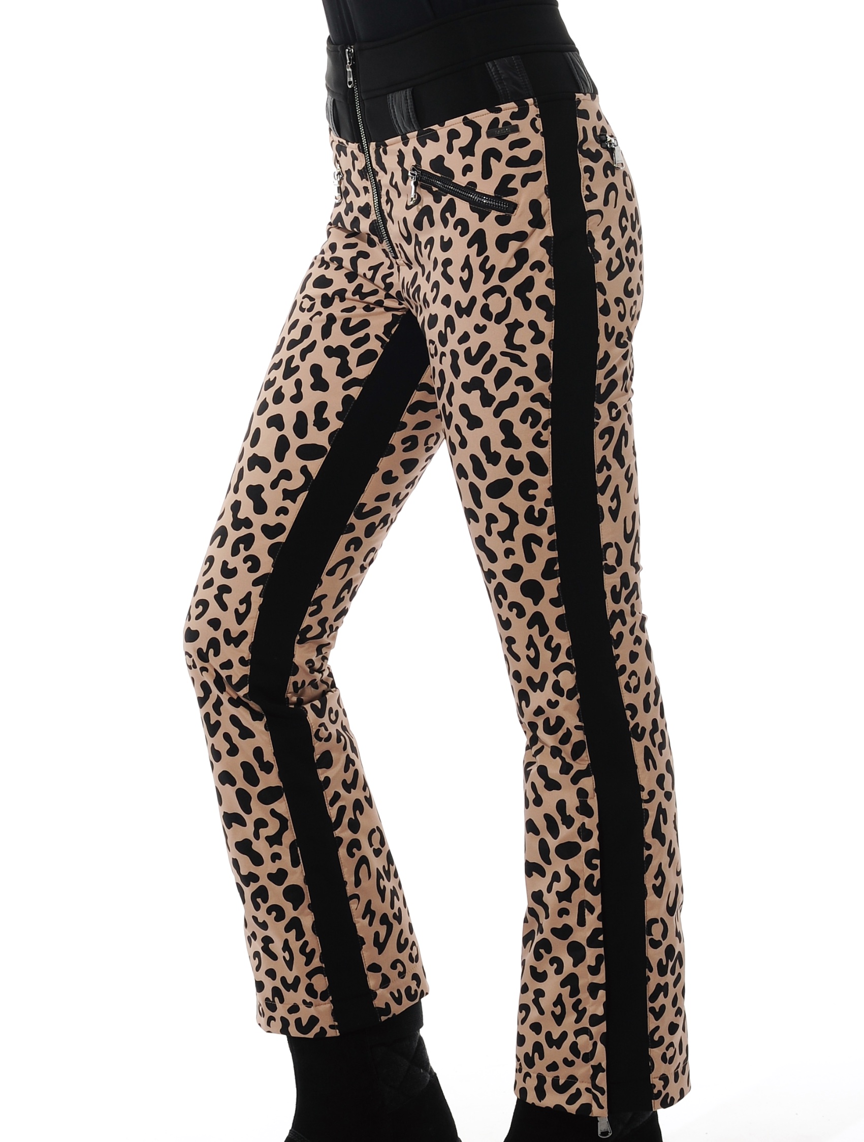 Stretch Print Skihose taupe/black