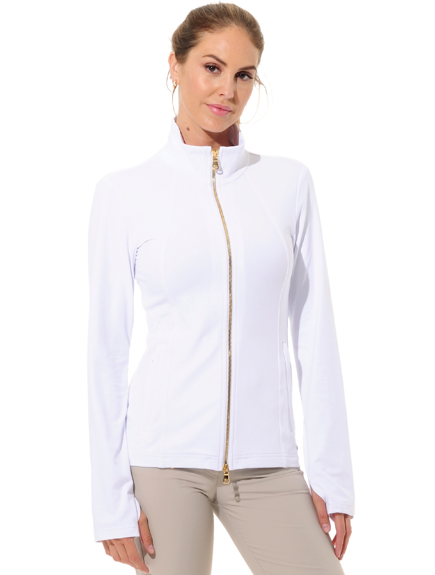 Jersey golf jacket white 