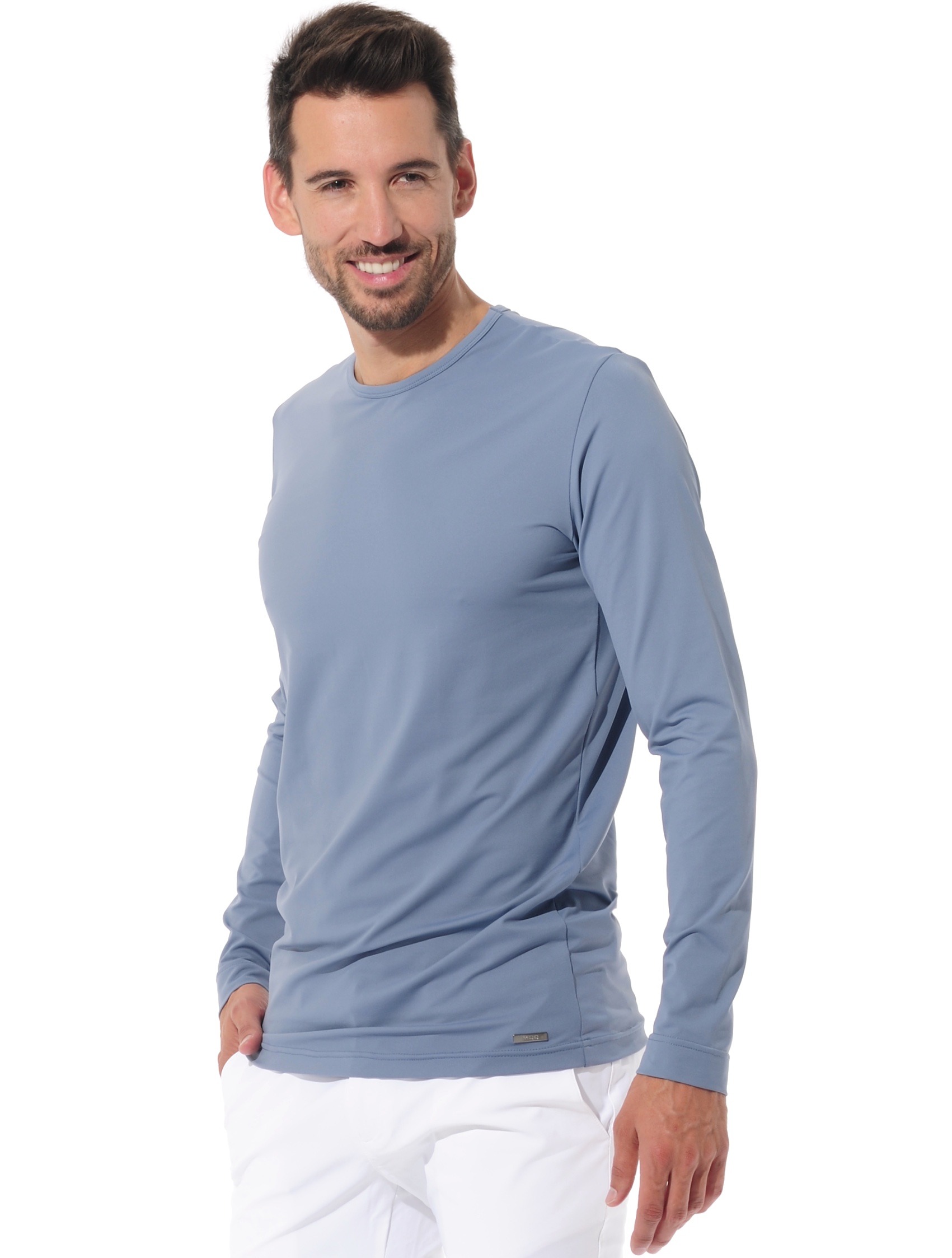 Jersey Langarm Shirt blue ash