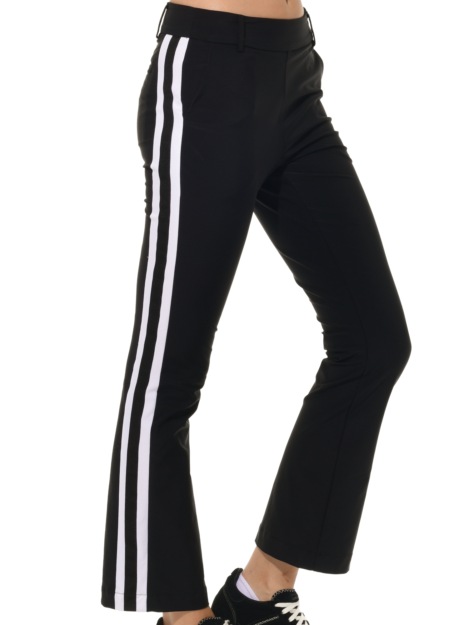 4way Stretch Golf Pants black/white