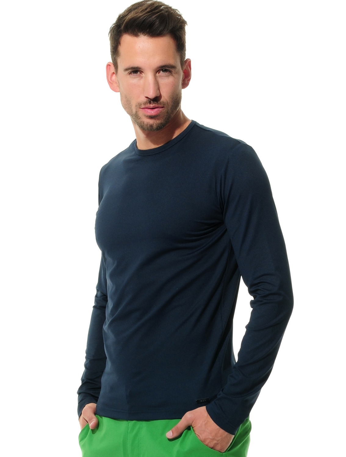 Jersey longsleeve shirt night blue 