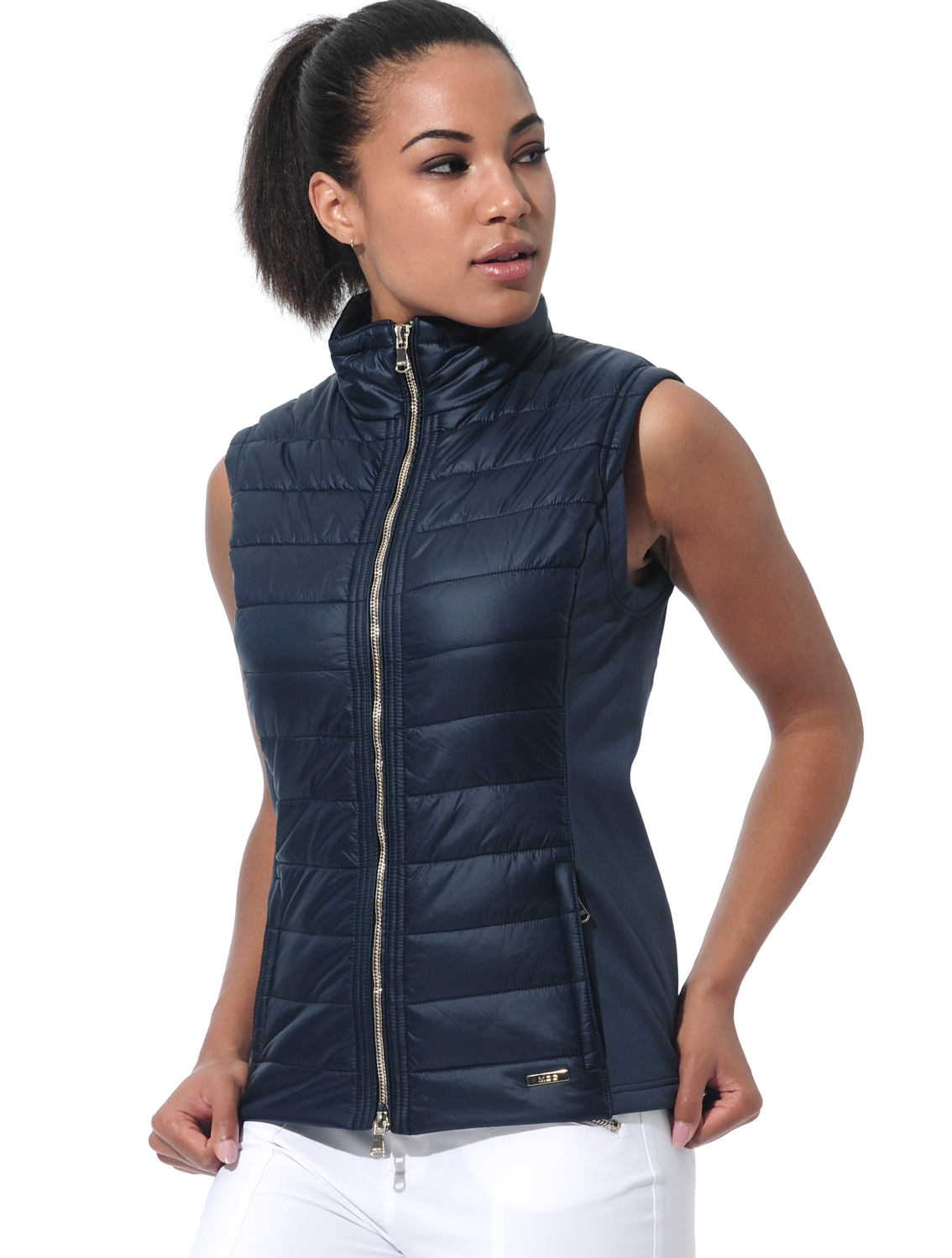 quilted vest navy 