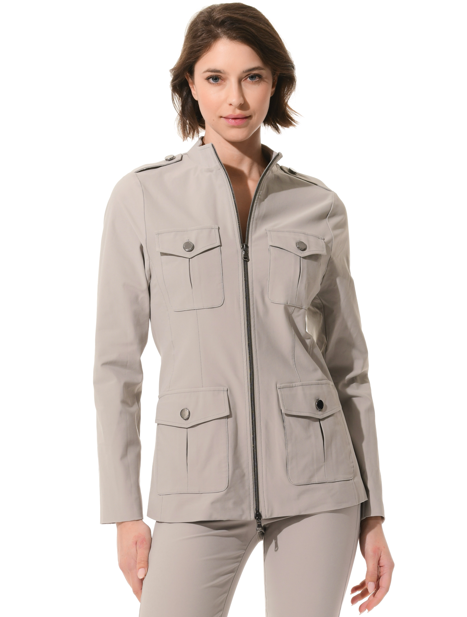 4way stretch jacket sage grey 