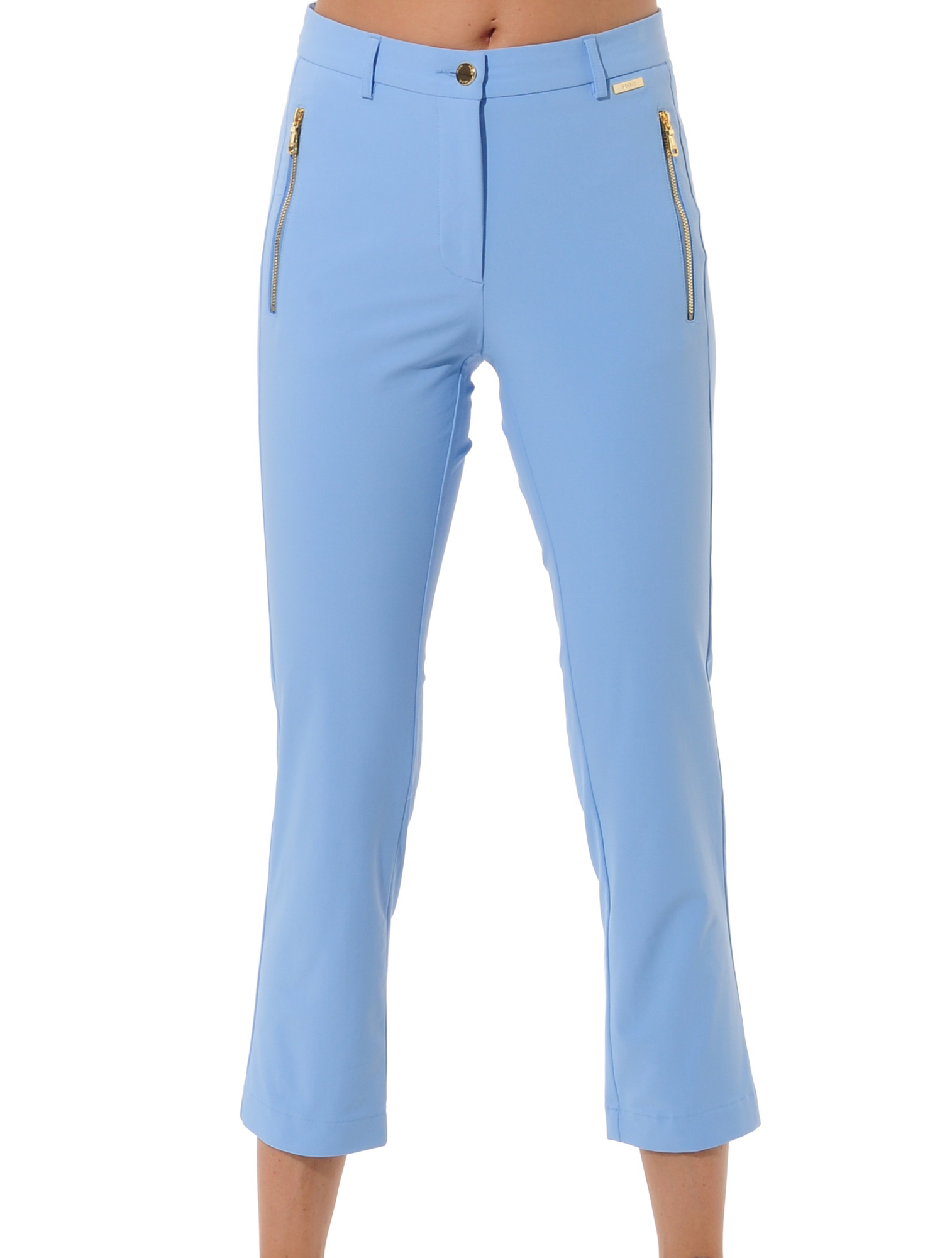 4way Stretch Cropped Chinos baby blue