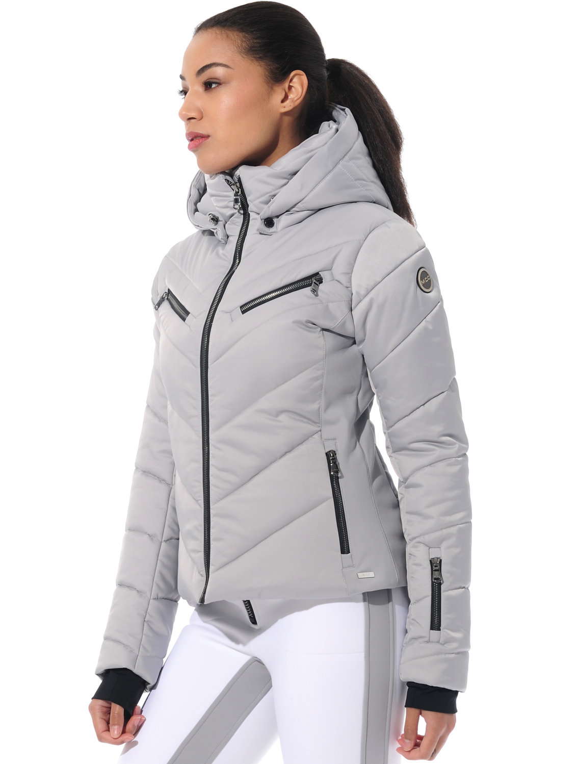 stretch ski jacket grey 