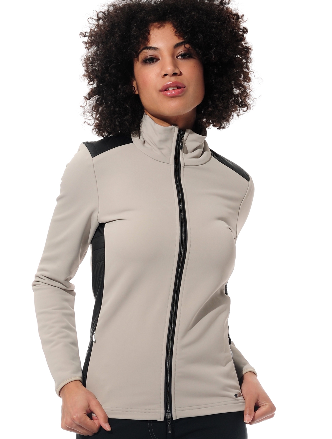 Shape Stretch Jacke light taupe/black