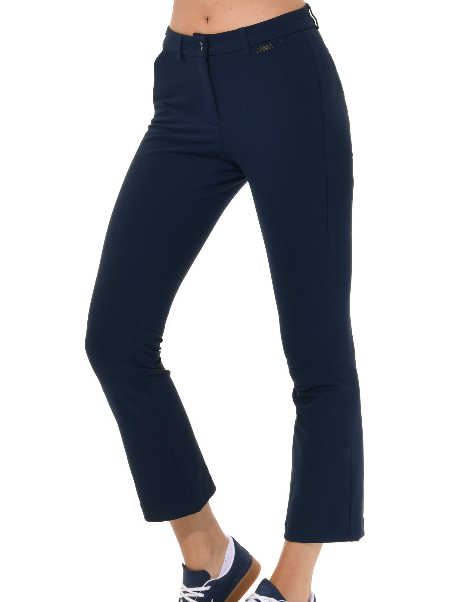 Bi-Stretch Gabardine ankle chinos navy