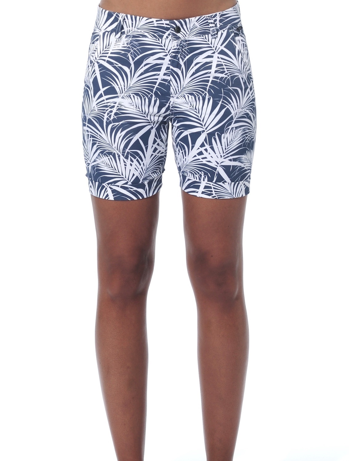 4way stretch print shorts navy 