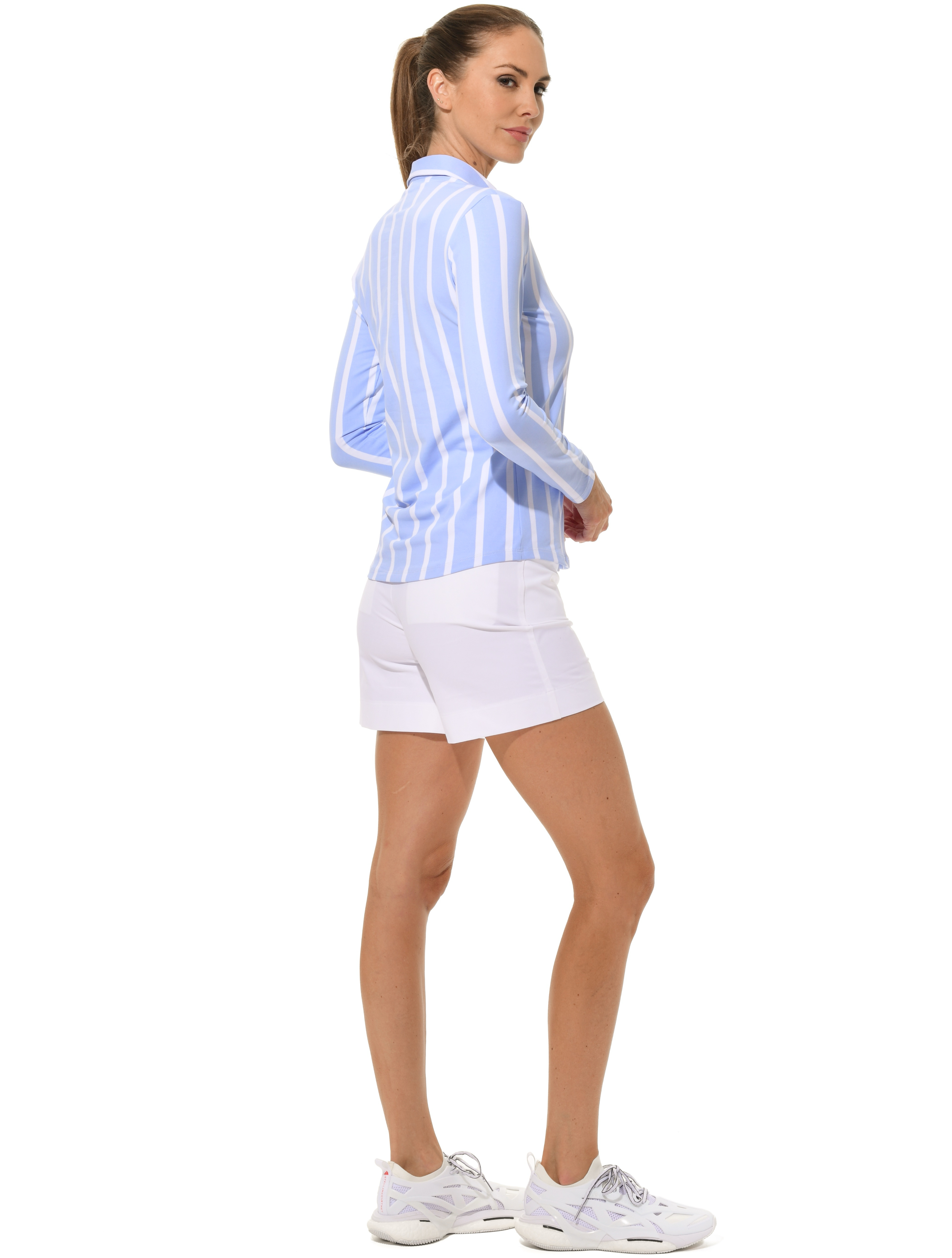 Cannes Print Golf Poloshirt cornflower