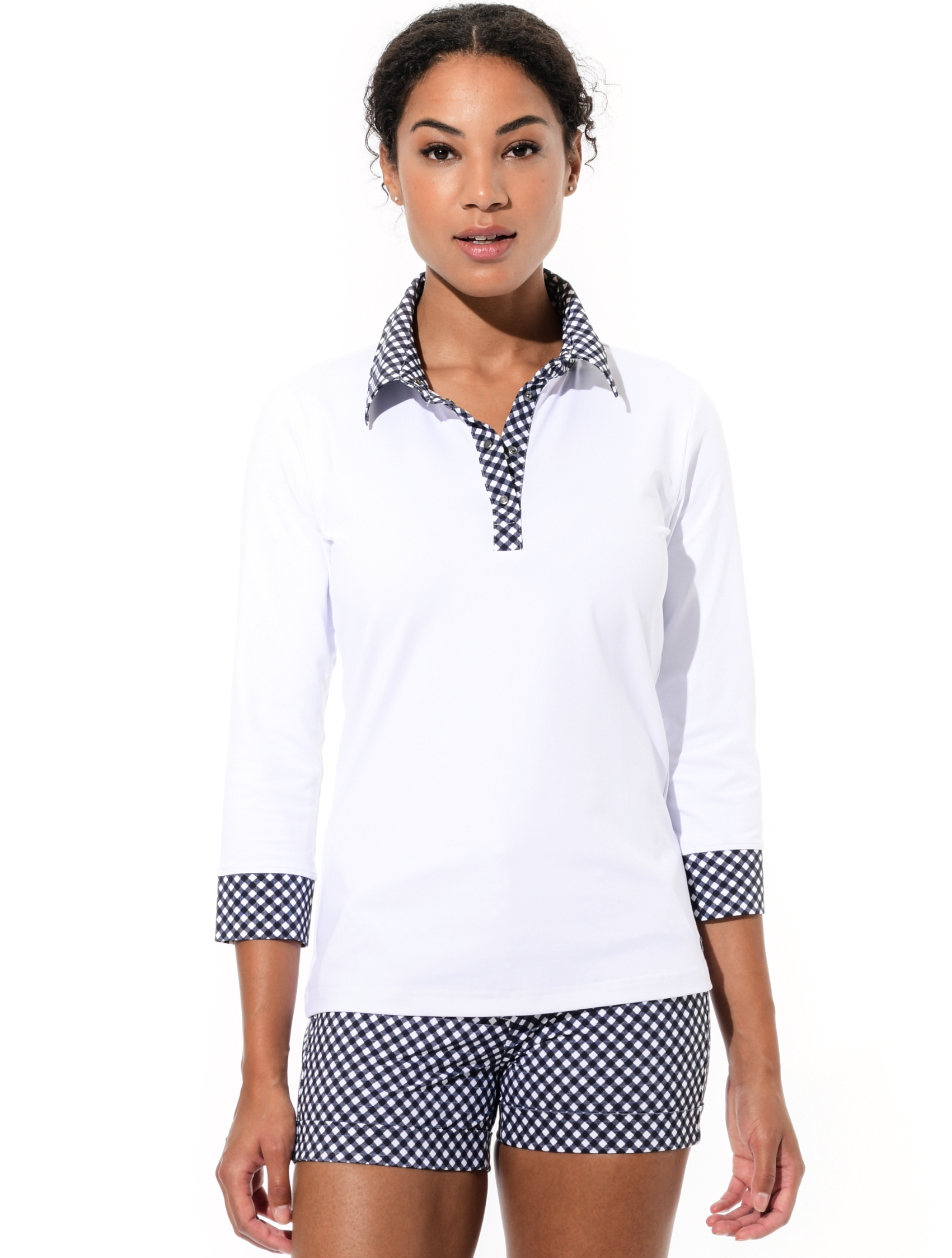 Meryl polo shirt white/black 