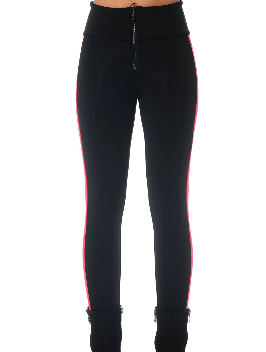 4way stretch in-boot ski pants black/red 