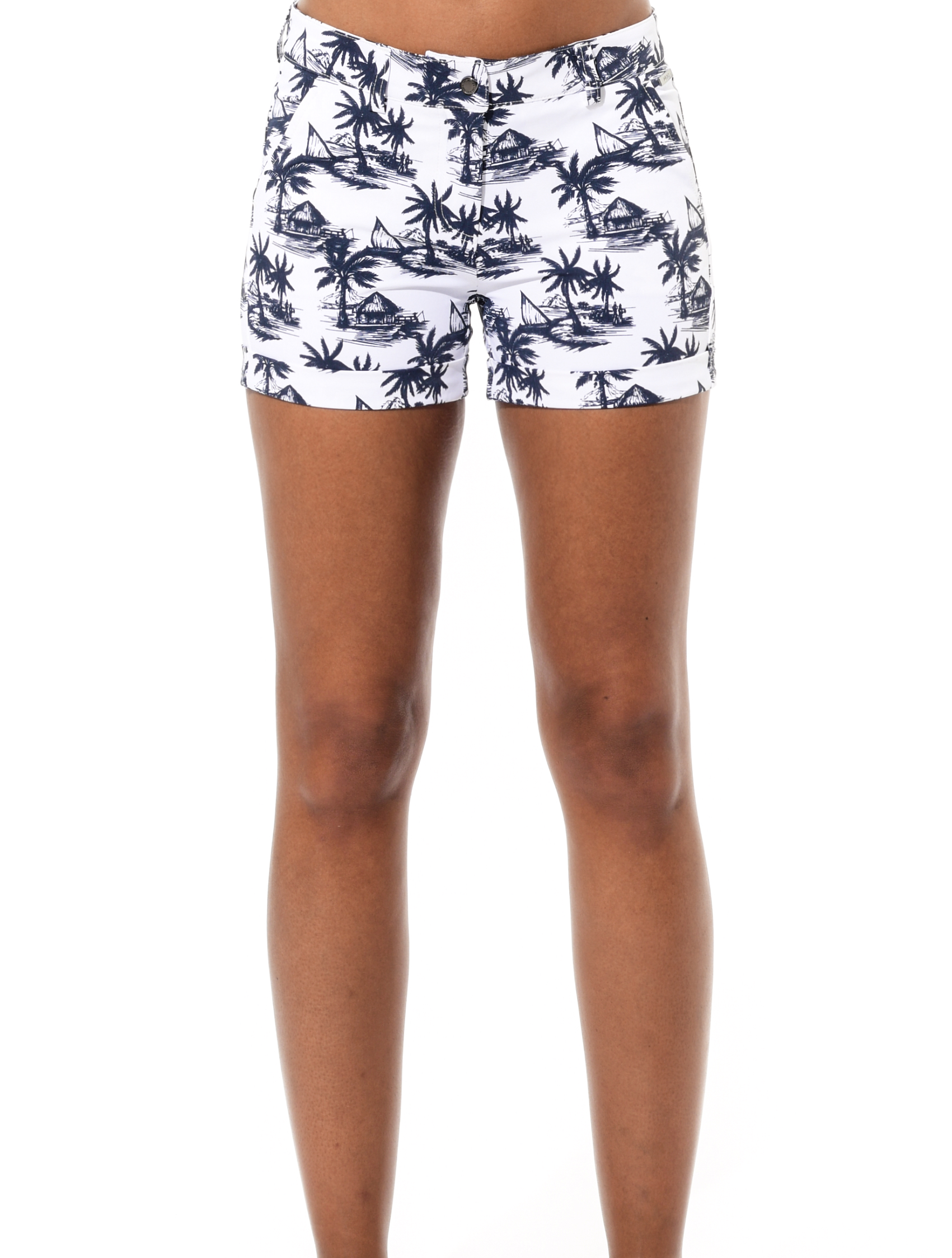 Seaside print short shorts night blue 