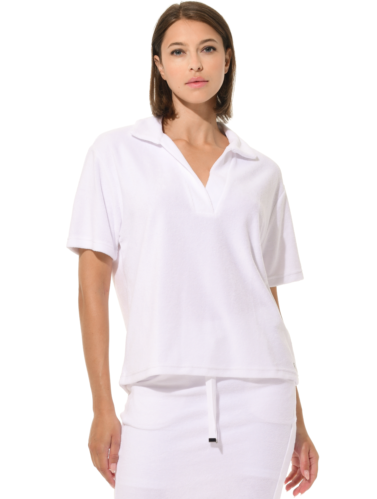 Terry Poloshirt white
