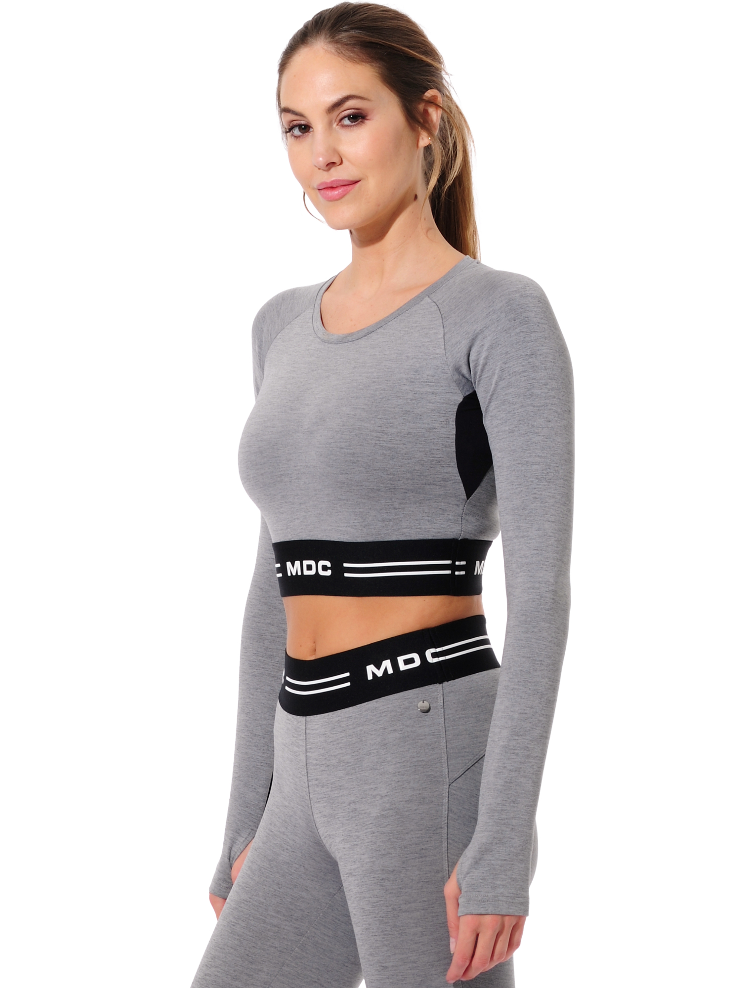 Shapewear crop top grey melange 