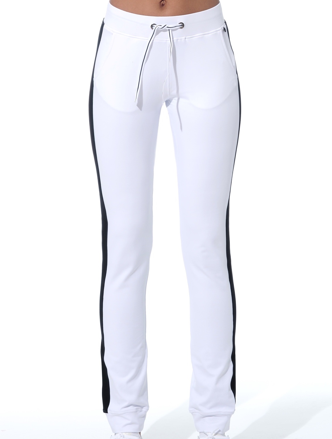 Meryl track pants white/black 