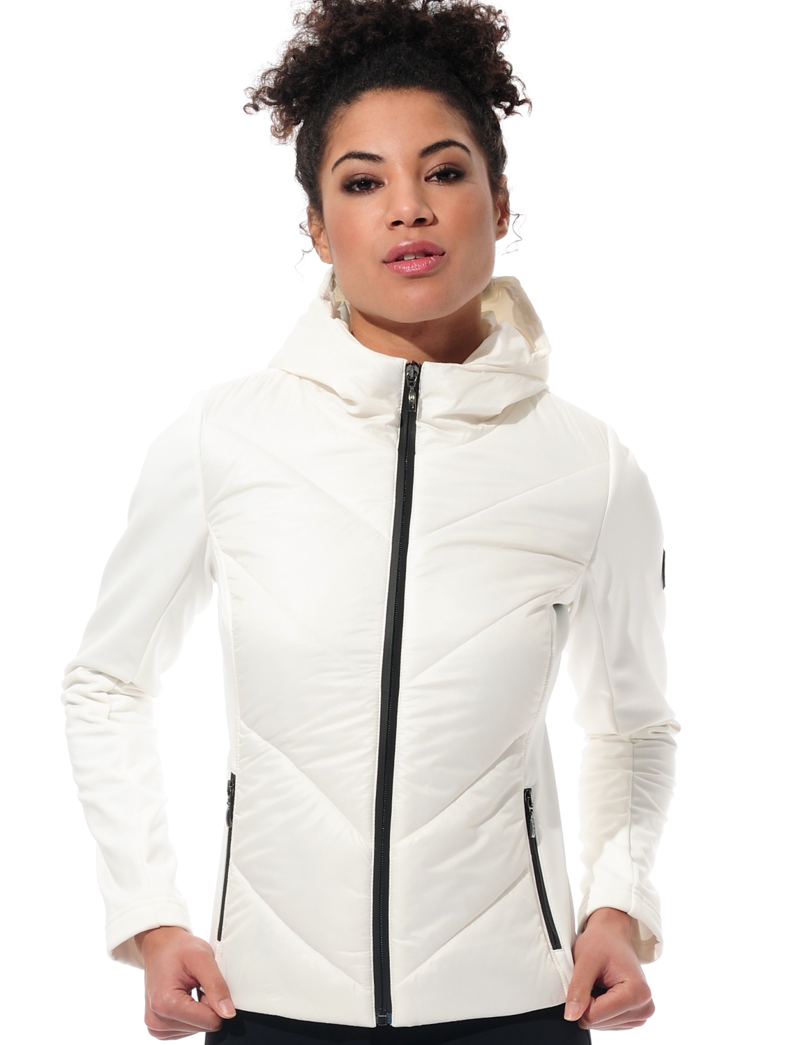 Power Stretch Kapuzenjacke creamy