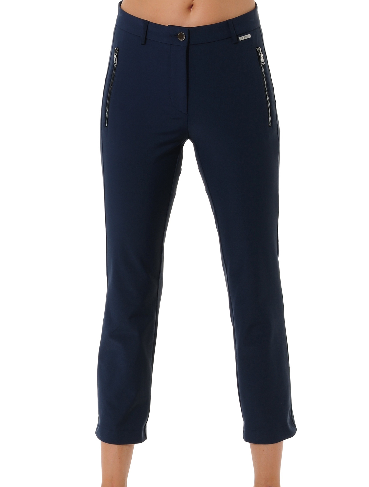 4way Stretch Cropped Chinos navy