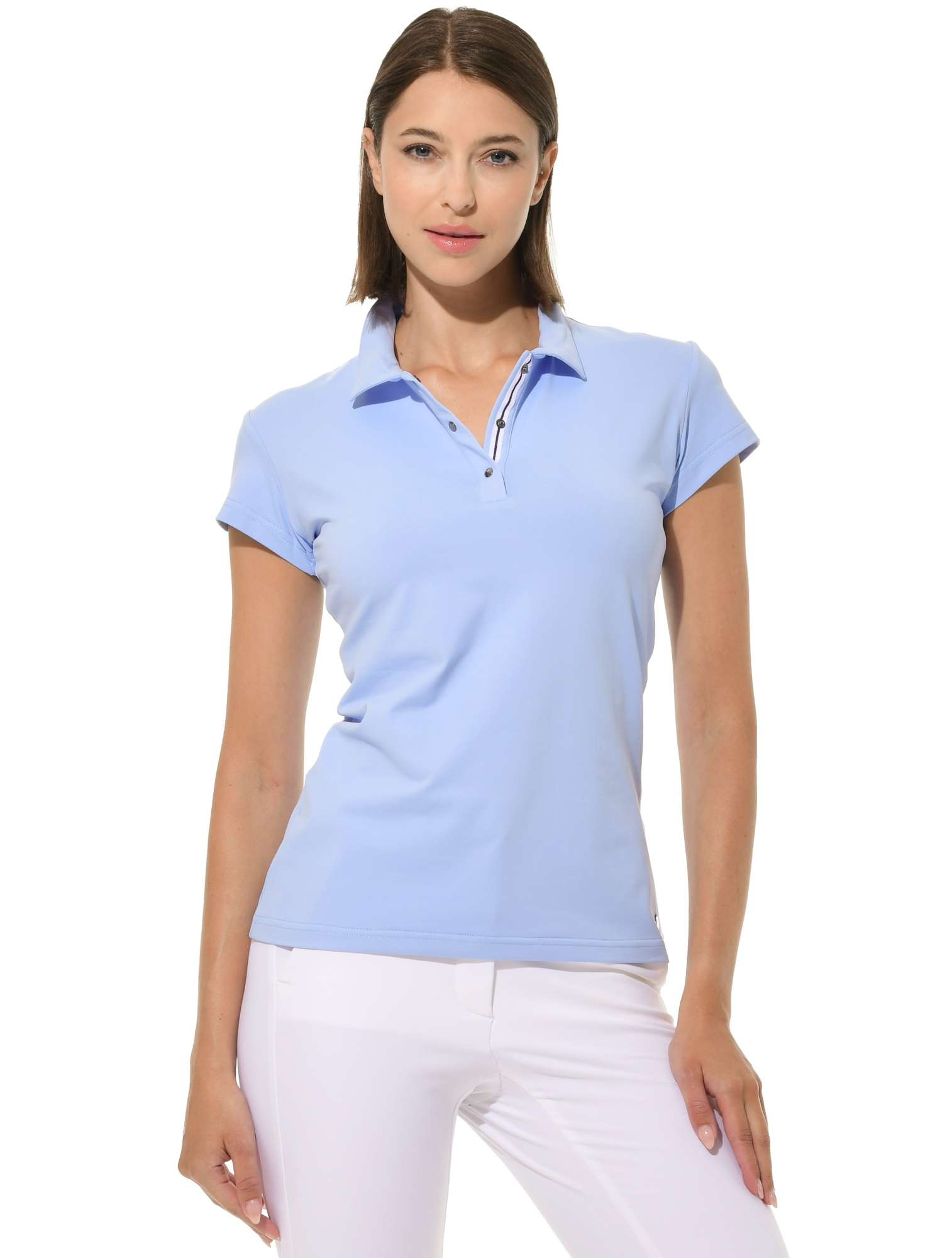 Jersey golf polo shirt cornflower