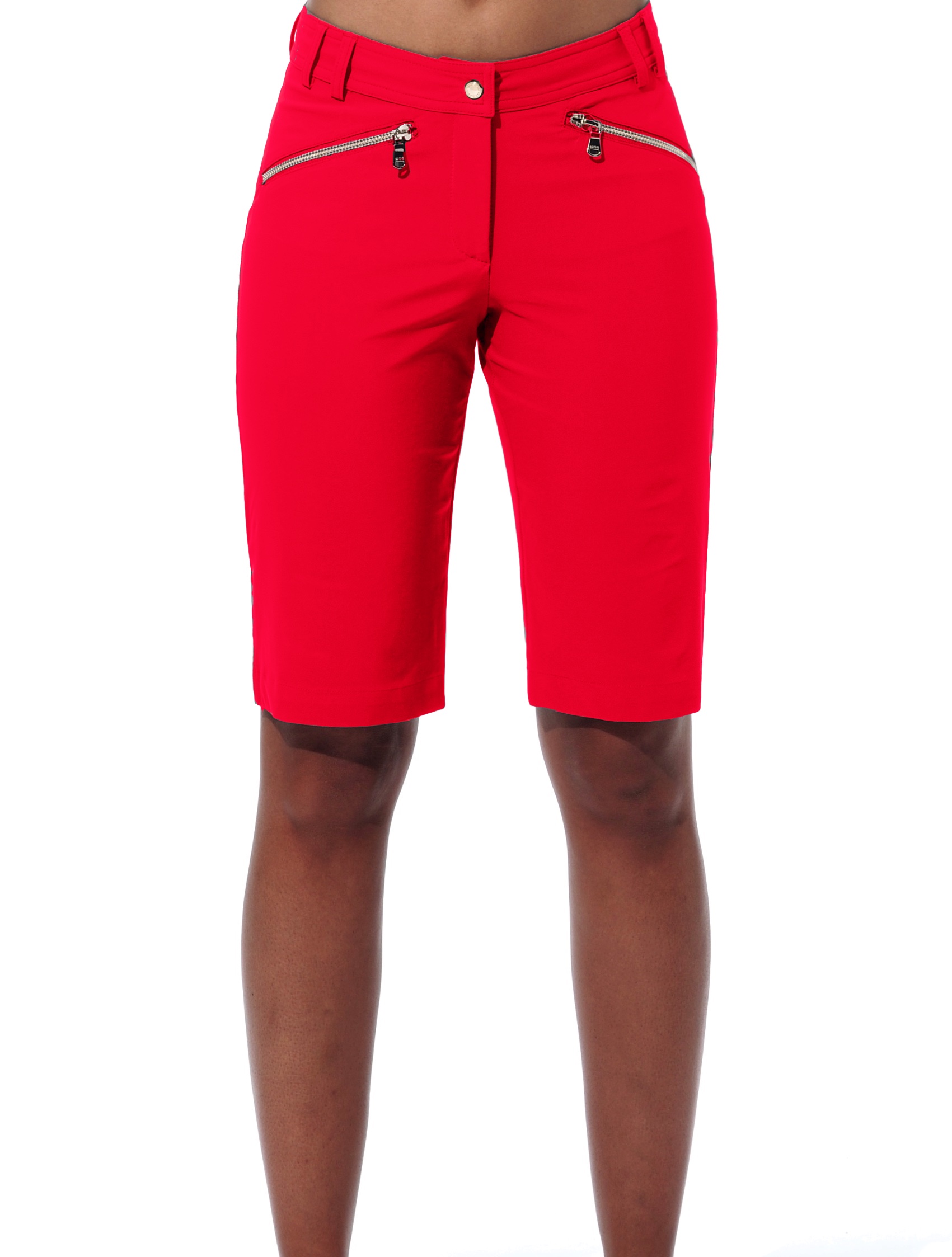 stretch bermuda shorts red 