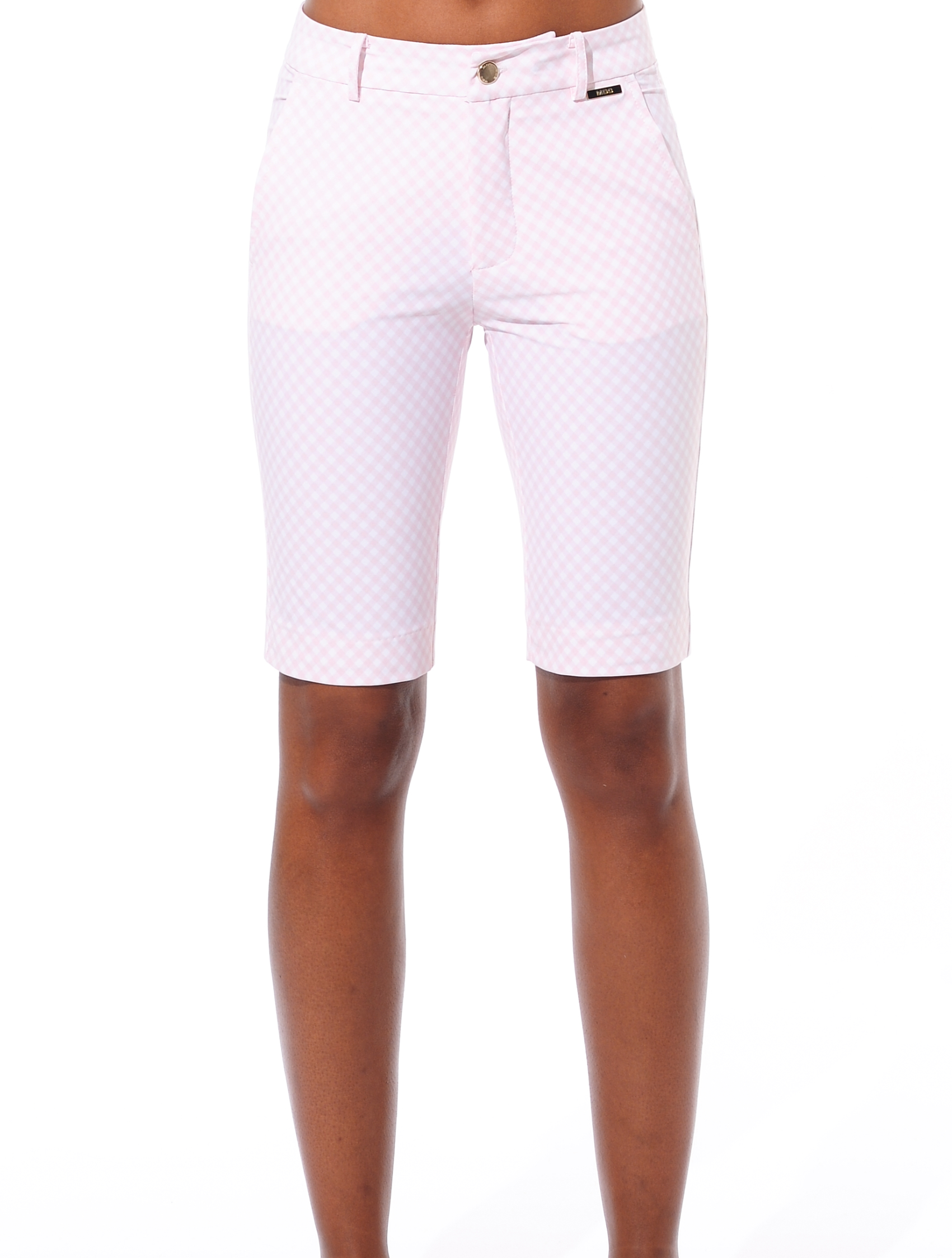 Vichy print golf shorts macaron 