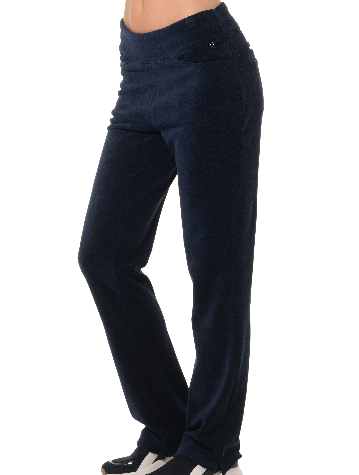 Terry Straight Leg Leisure Pants navy