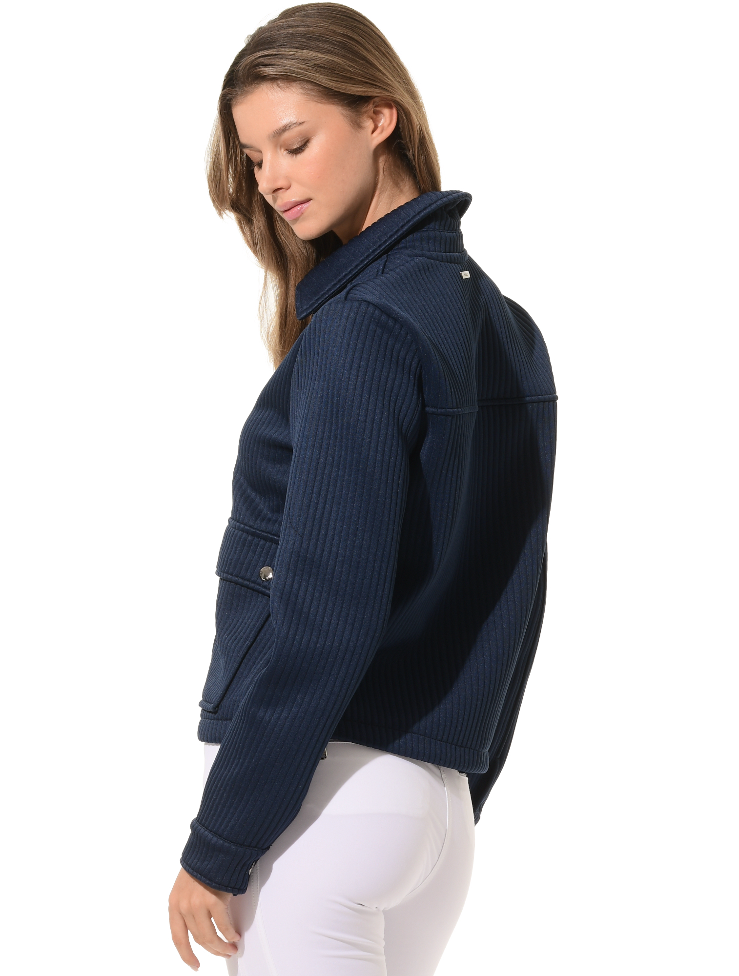 Rib Veruno Stretch Jacke navy