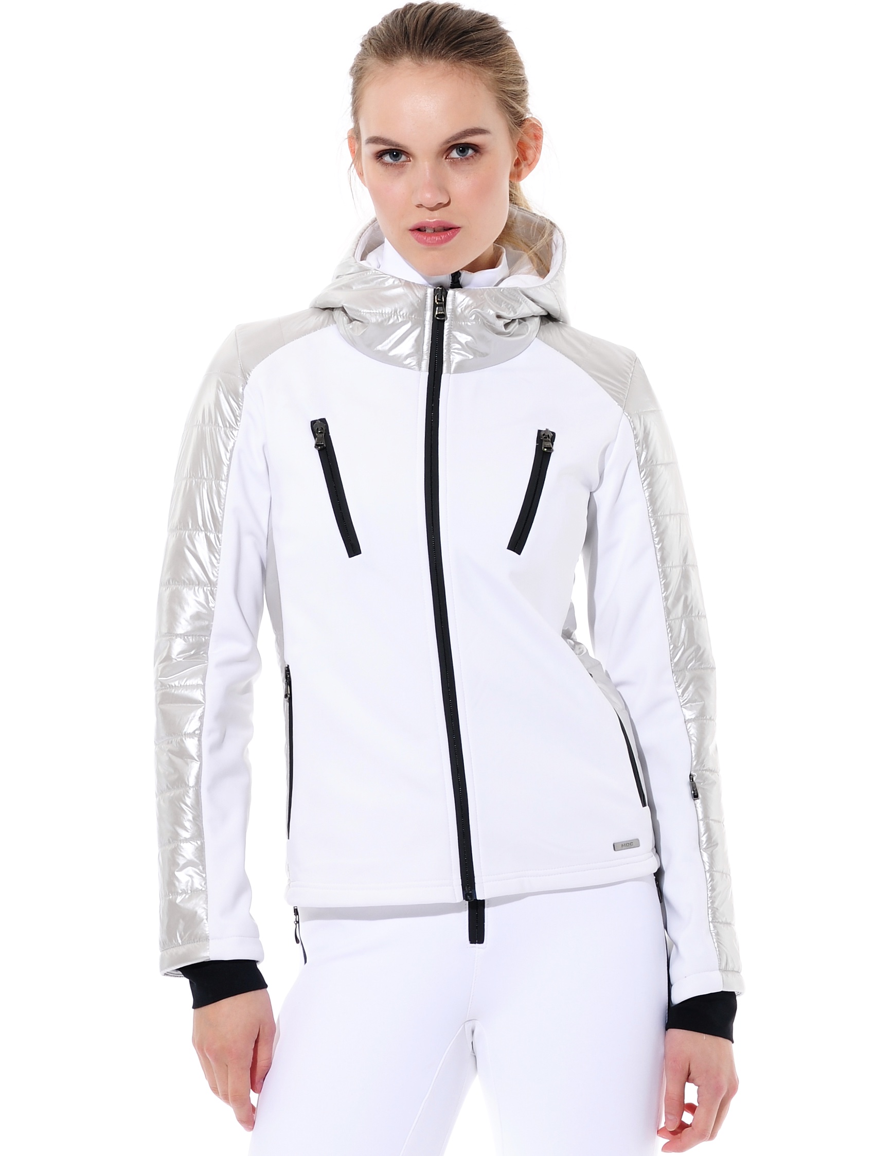 power stretch hybrid jacket white/silver 