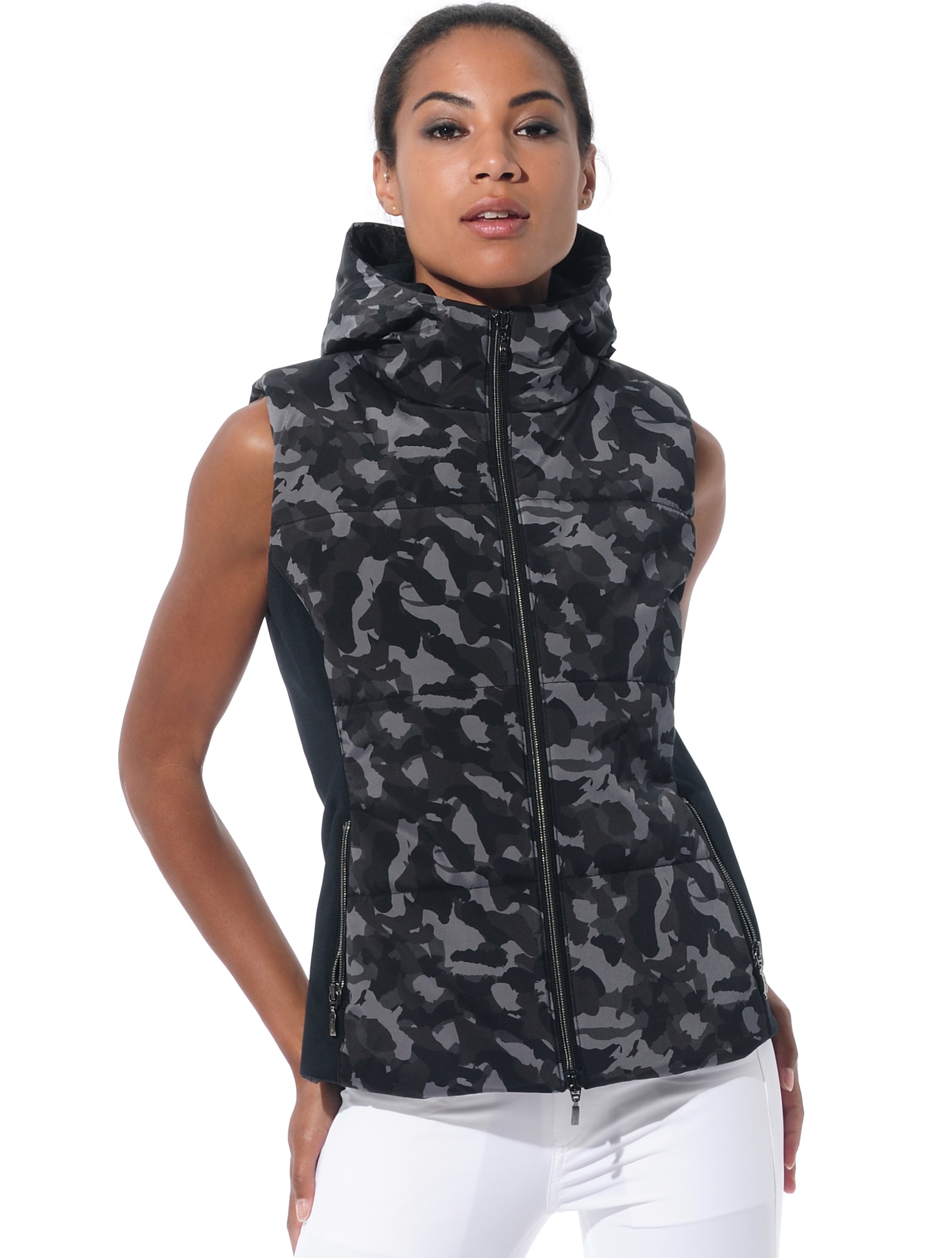 Power Stretch Print Weste camouflage black