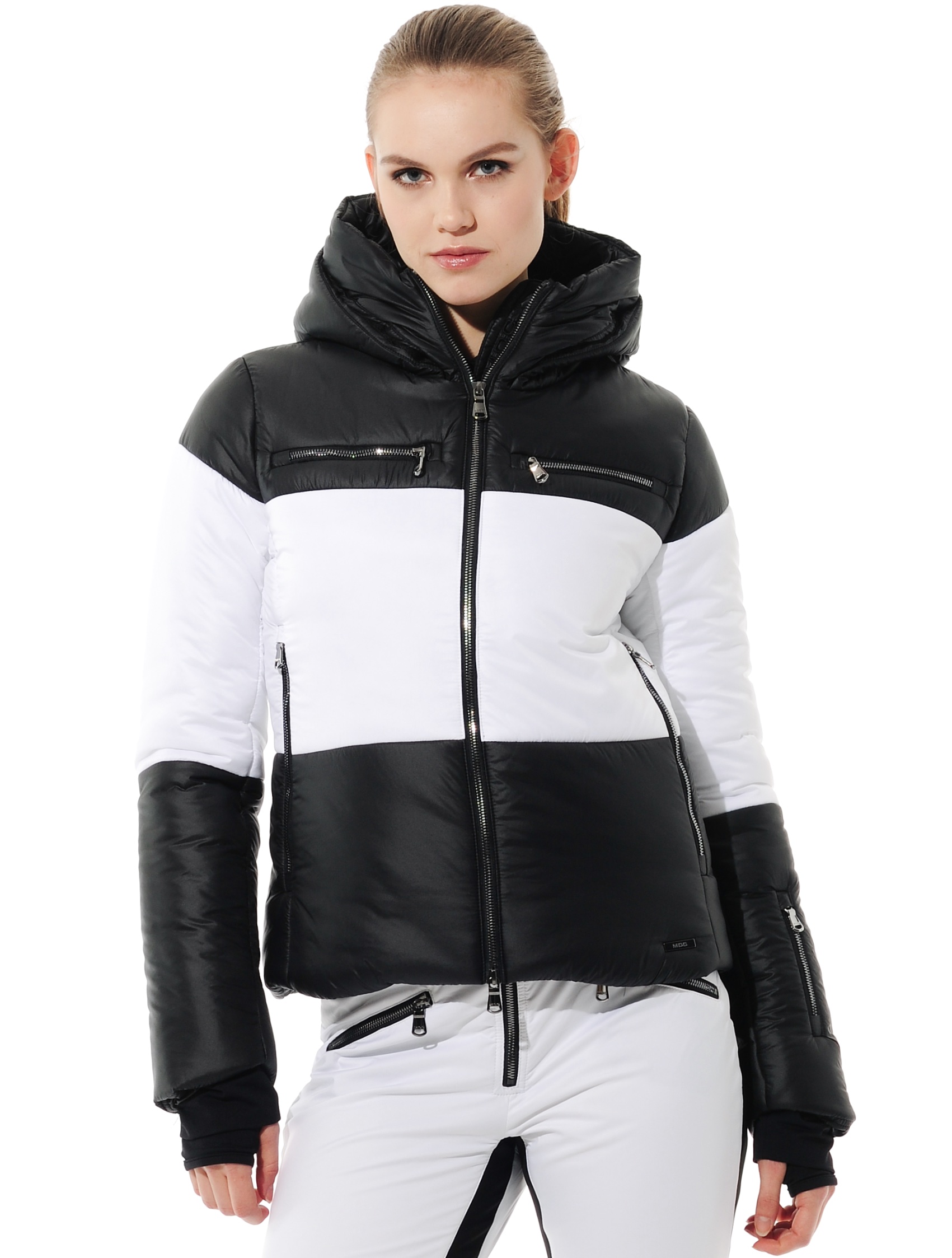 ski jacket black/white 