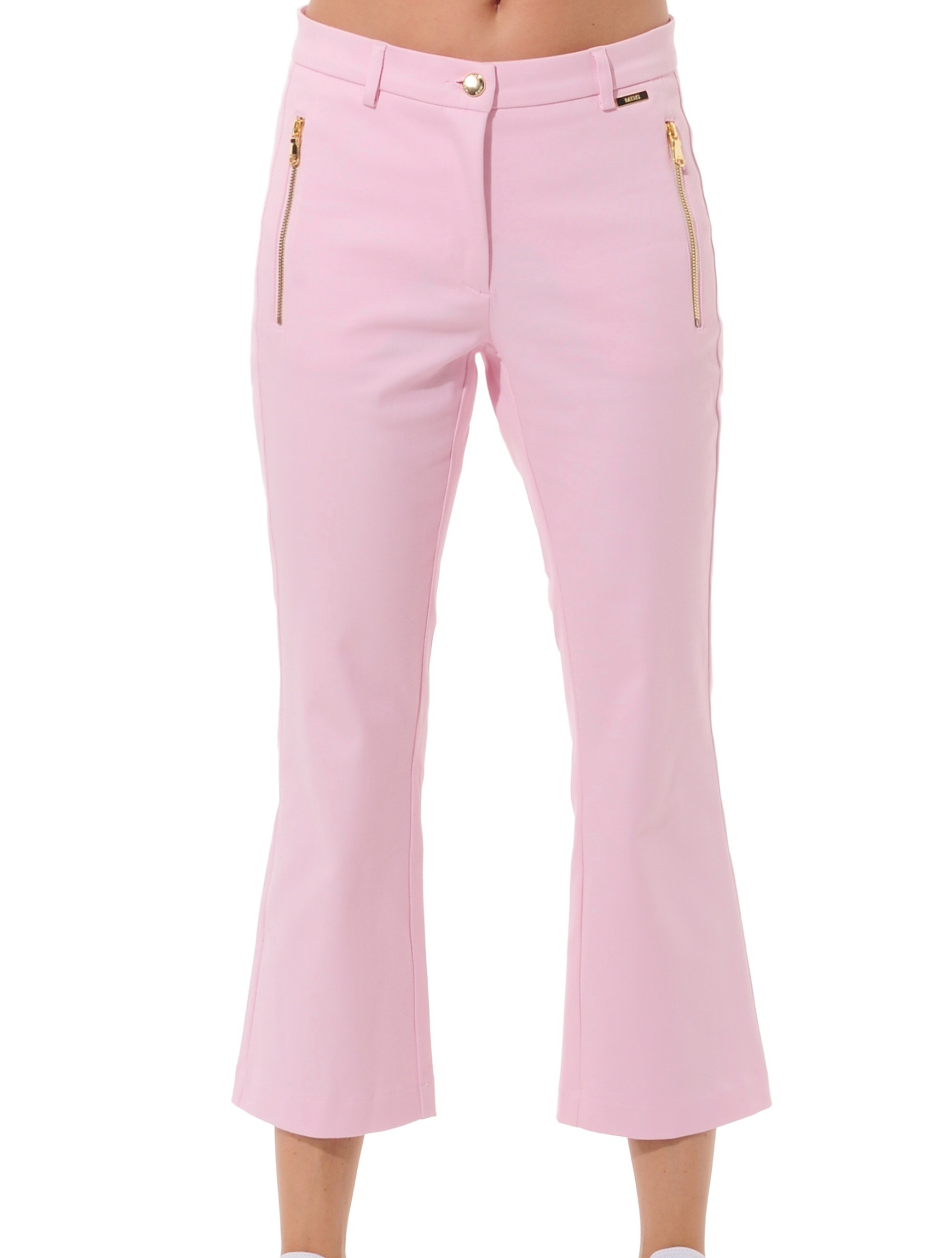 4way stretch boot cut cropped chinos macaron