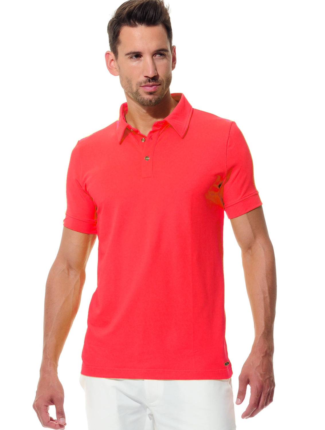 Jersey polo shirt red 