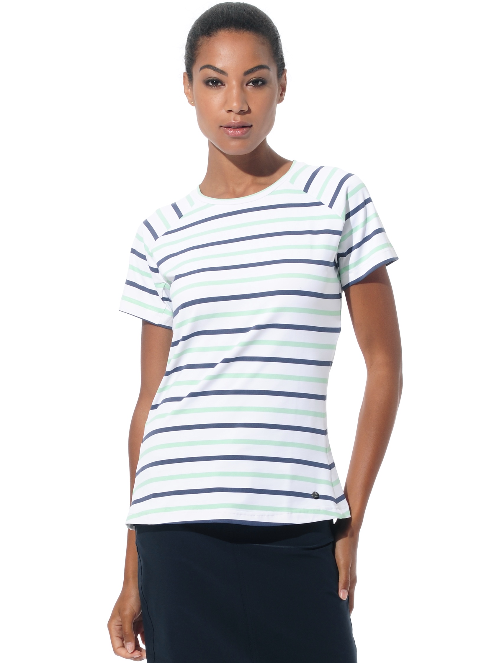 St. Tropez Print T-Shirt neo mint/night blue