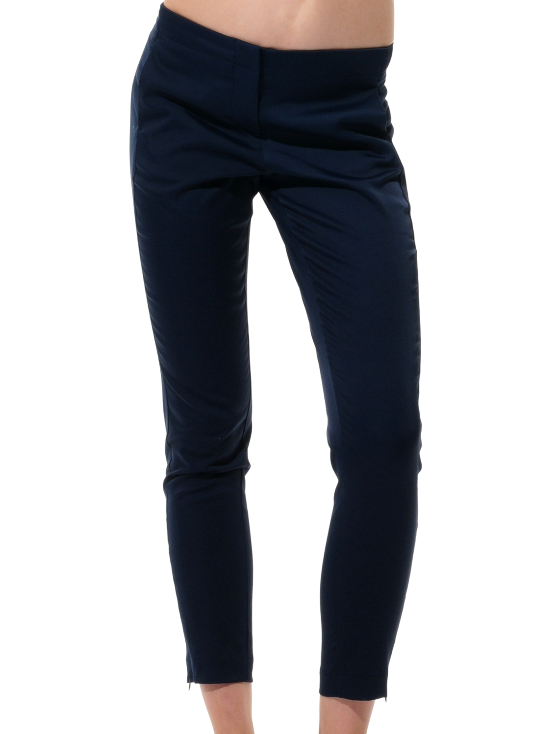 Shiny Stretch Slacks navy