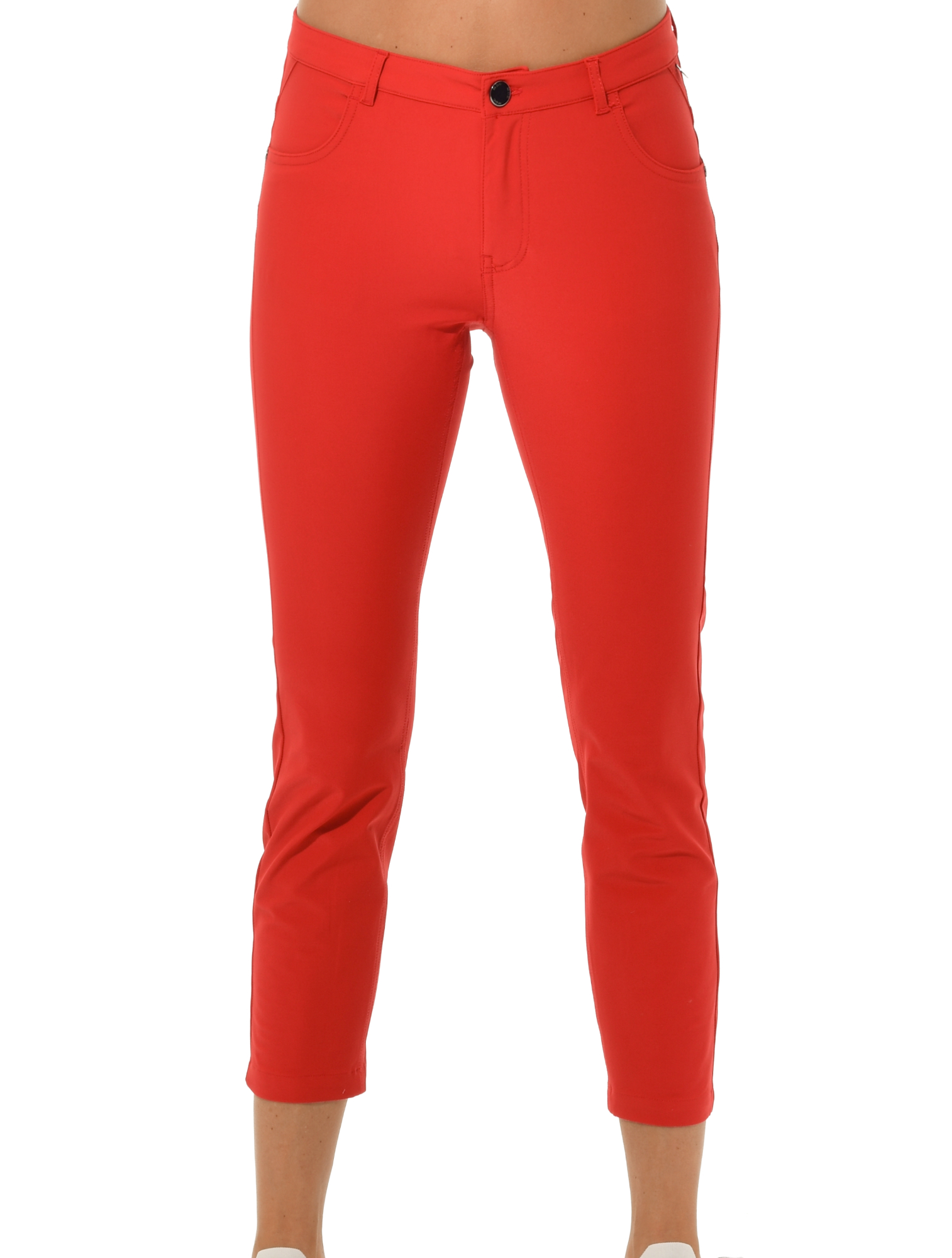 4way stretch cropped 5pockets red 