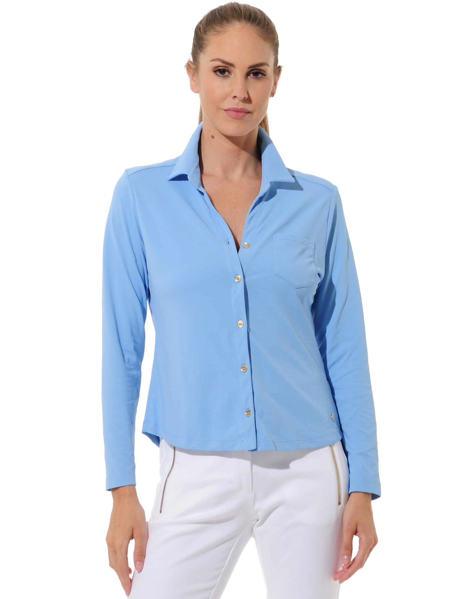 Pique golf polo shirt baby blue