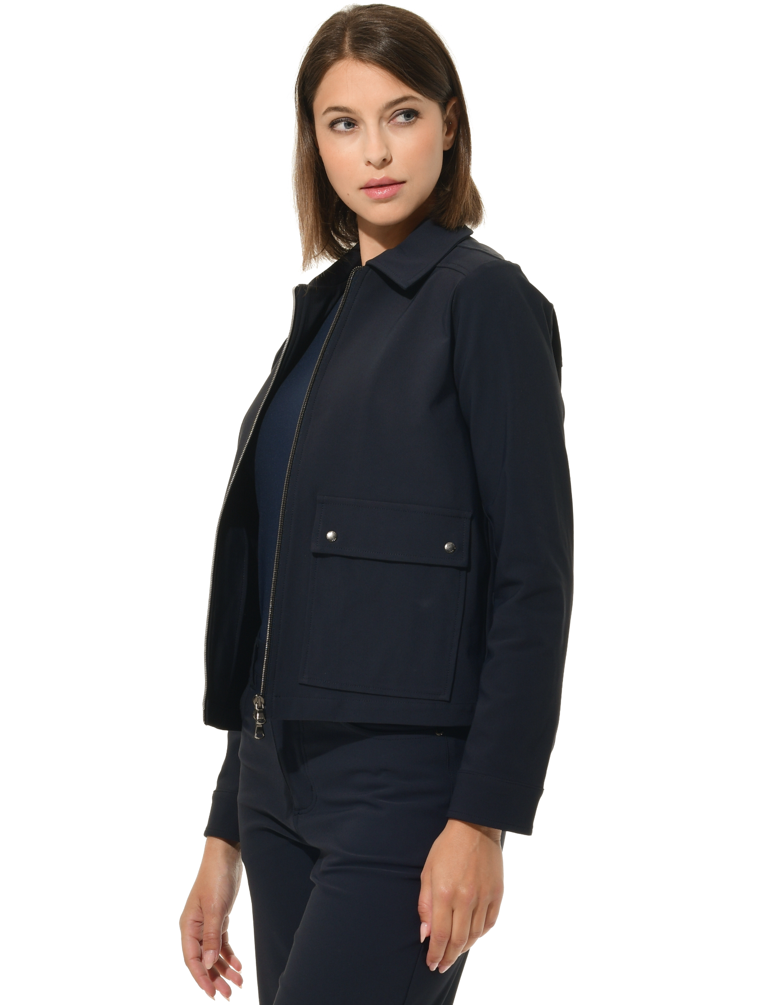 Bi-Stretch Gabardine Jacket night blue