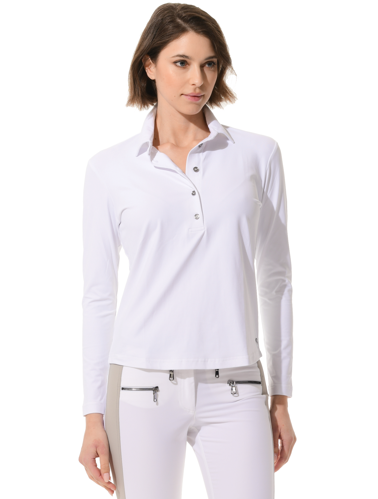 Jersey Golf Poloshirt white