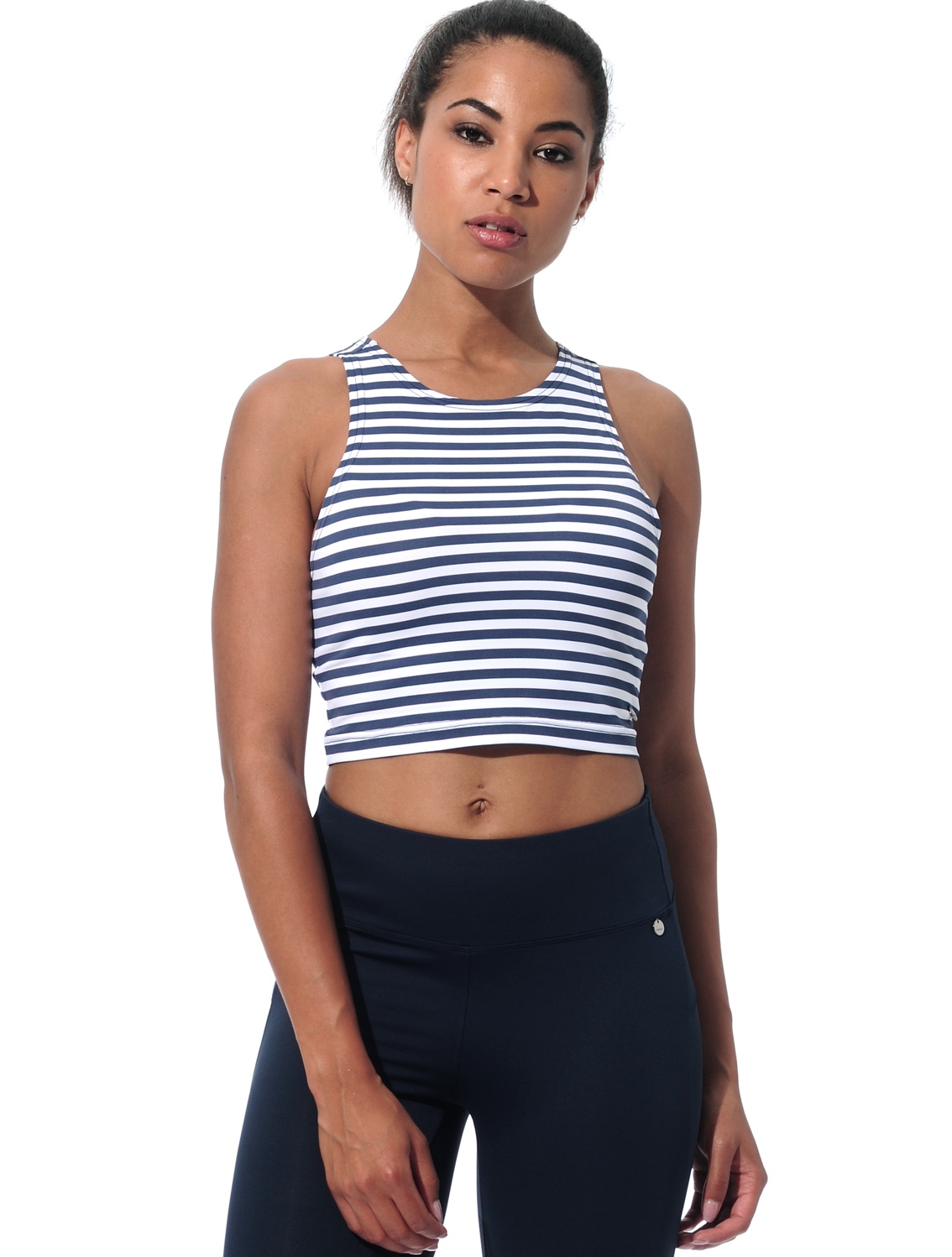 Print Crop Top navy